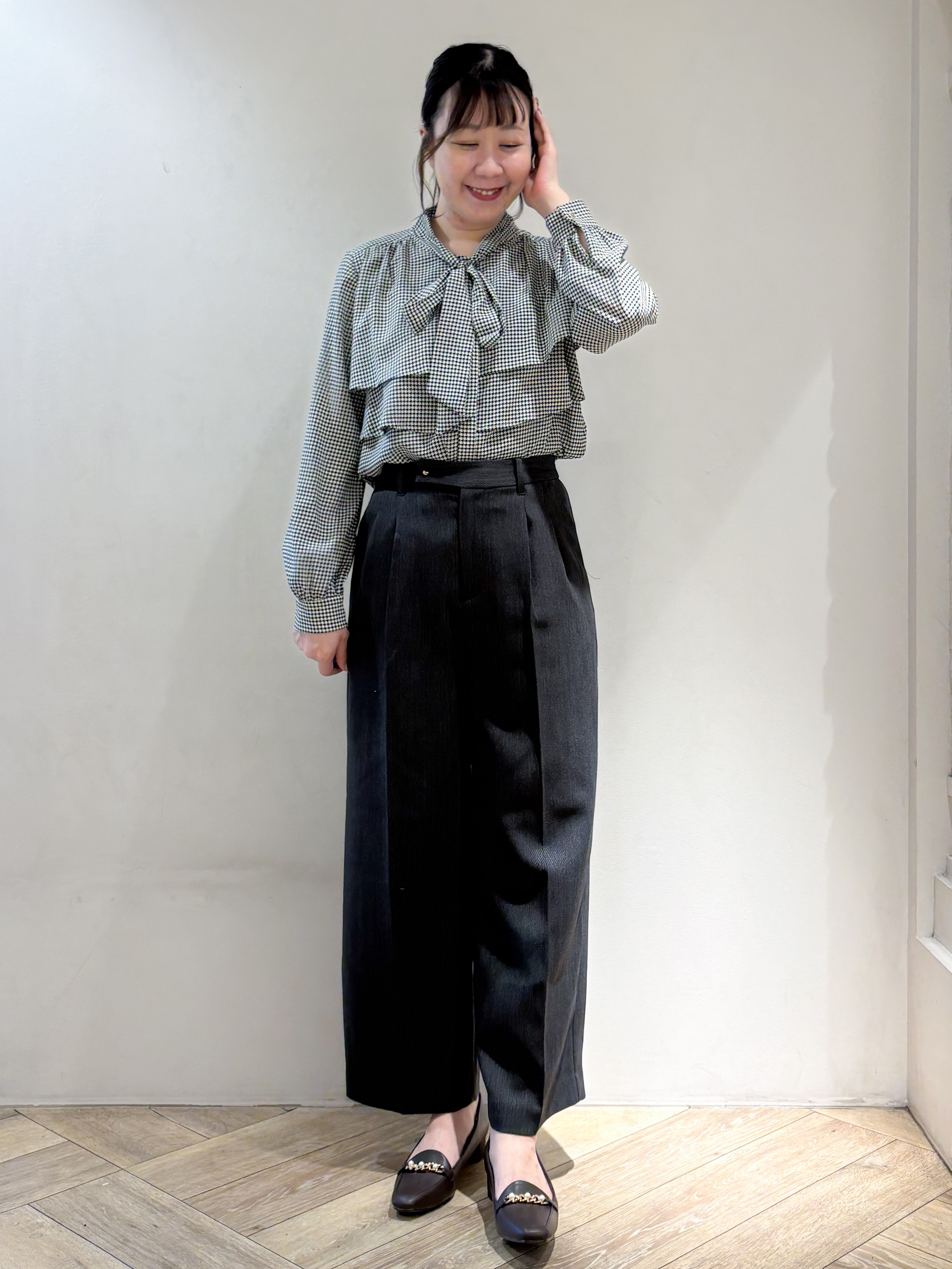 sayaさんの「index｜【XS-3Lサイズ】ストレッチテーラードジャケット《ウォッシャブル／イージーアイロン》」を使ったコーディネート