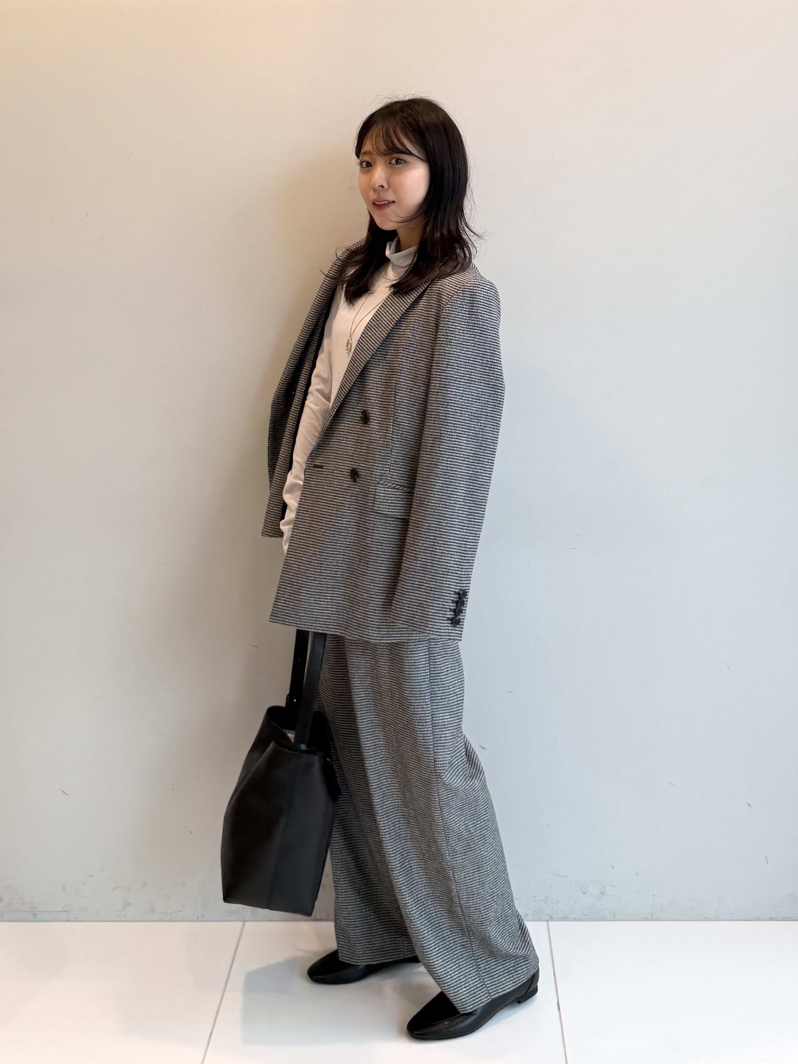 ririkaさんの「UNTITLED｜【セットアップ可/通勤にも】ウールダブルジャケット」を使ったコーディネート