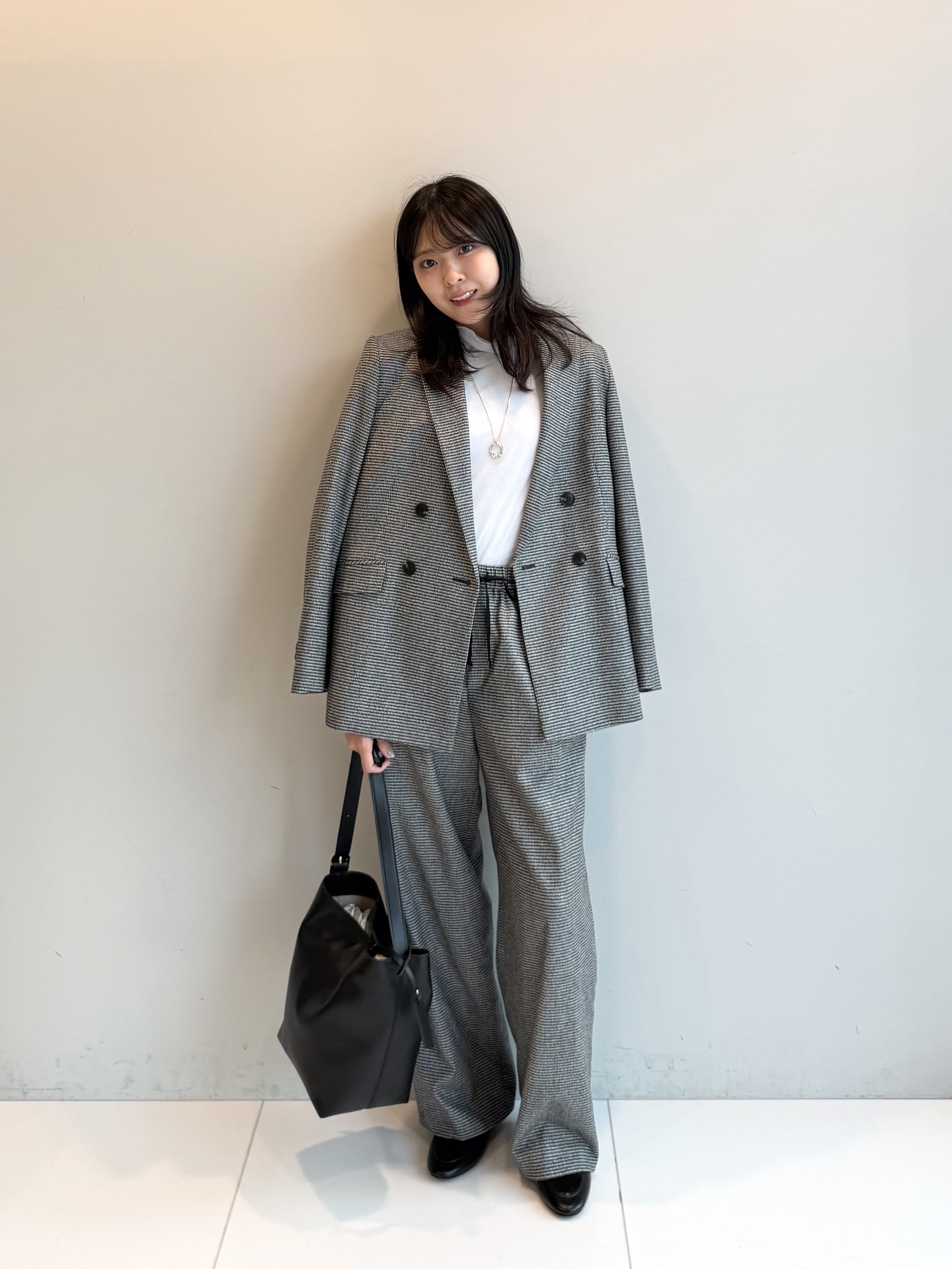 ririkaさんの「UNTITLED｜【セットアップ可/通勤にも】ウールダブルジャケット」を使ったコーディネート
