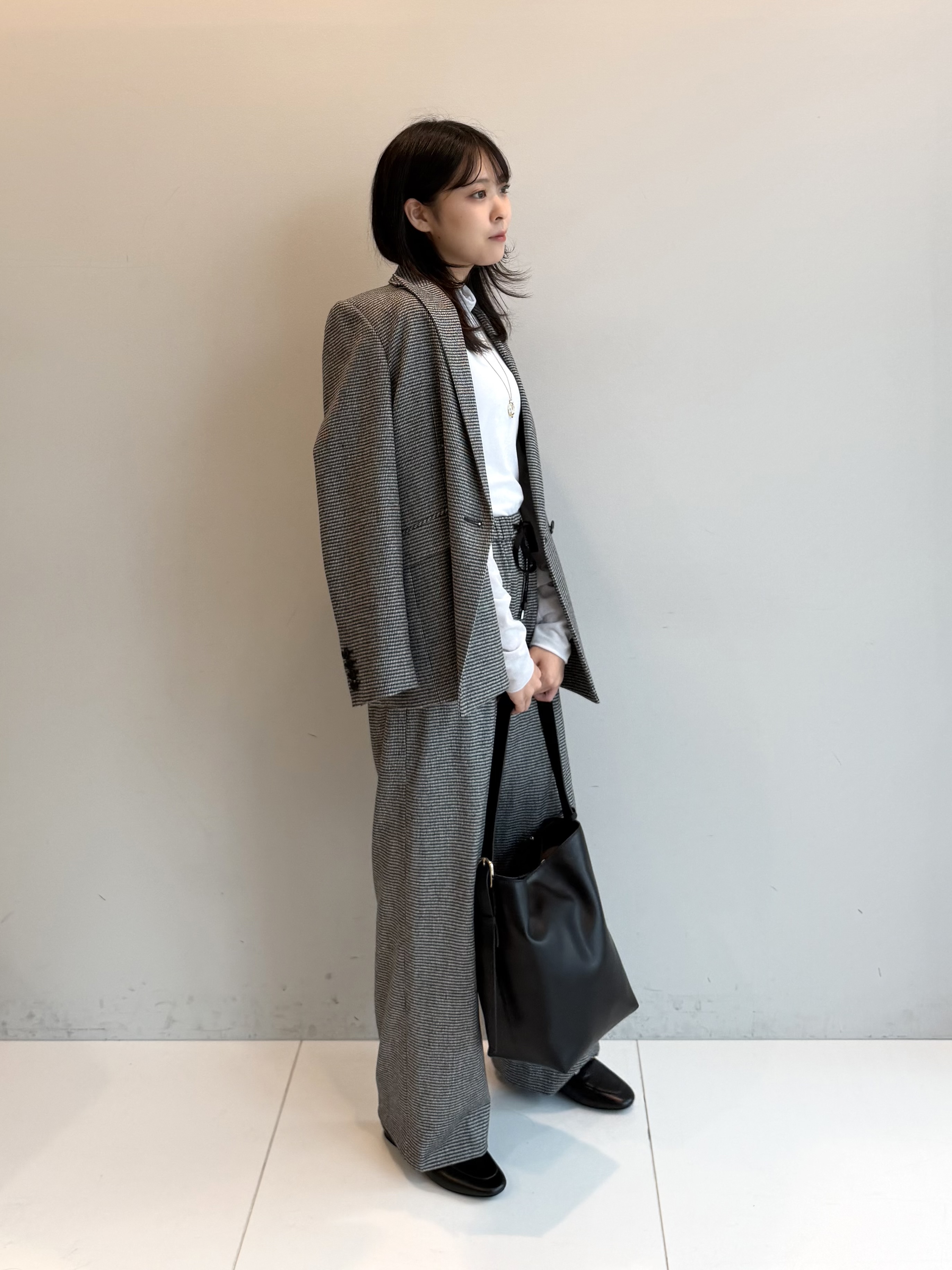 ririkaさんの「UNTITLED｜【セットアップ可/通勤にも】ウールダブルジャケット」を使ったコーディネート