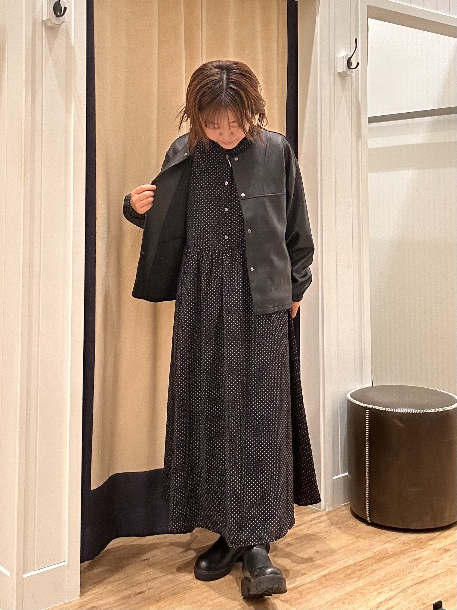 Aiさんの「Dessin｜【手洗い可】ドットプリントワンピース」を使ったコーディネート