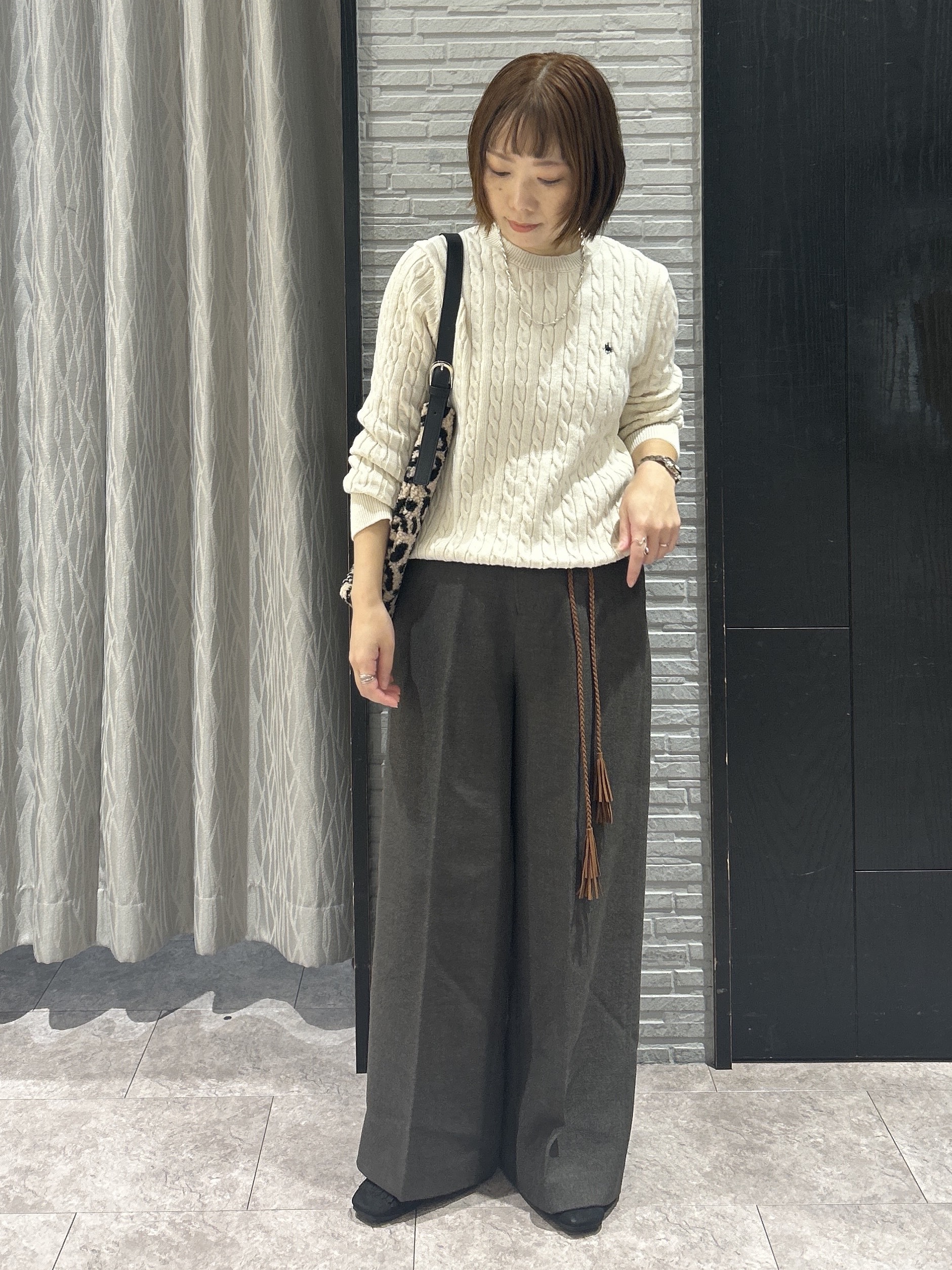 ga_riさんの「THE SHOP TK｜POLO BCS/ケーブルニット」を使ったコーディネート