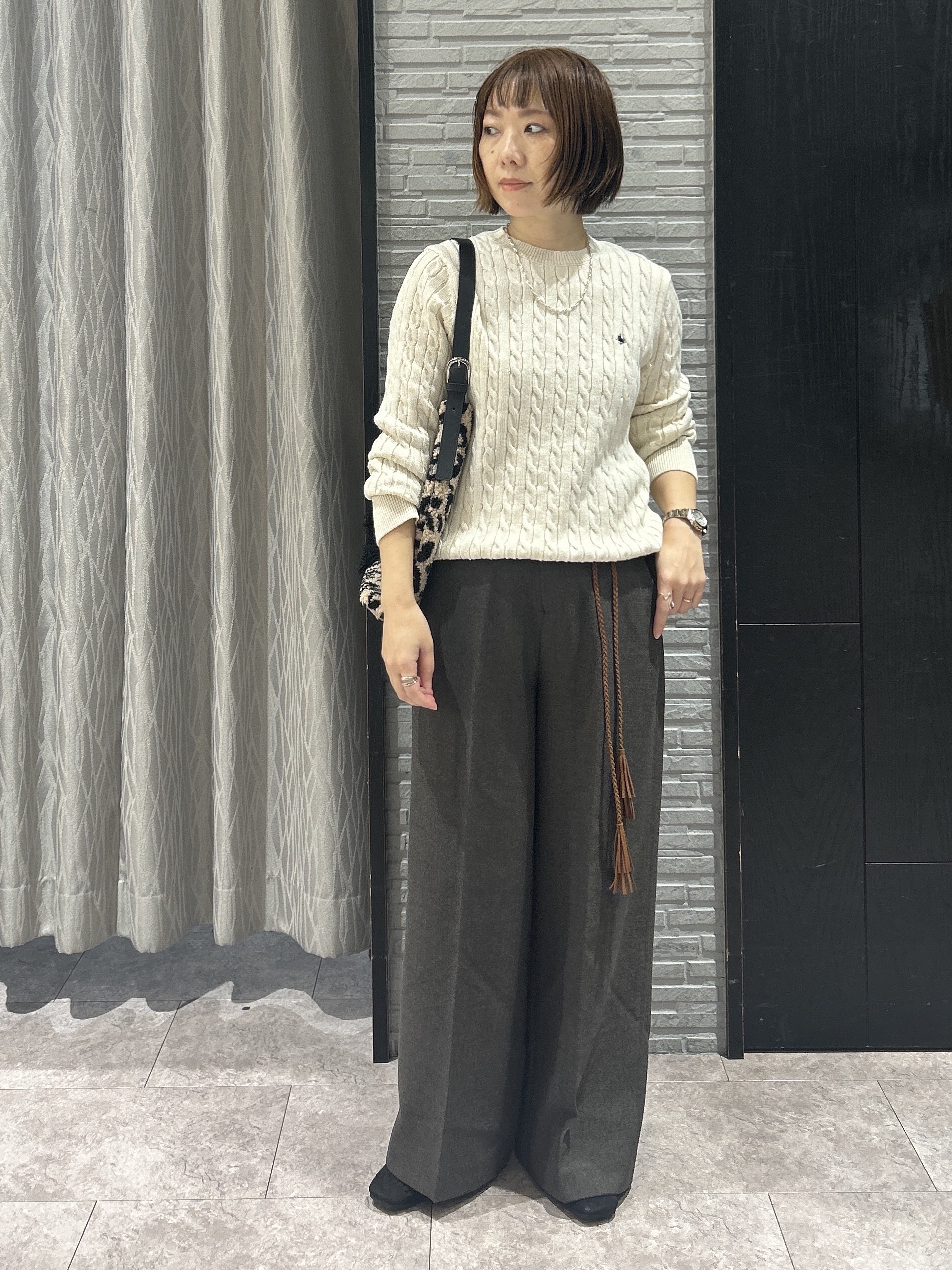 ga_riさんの「THE SHOP TK｜POLO BCS/ケーブルニット」を使ったコーディネート