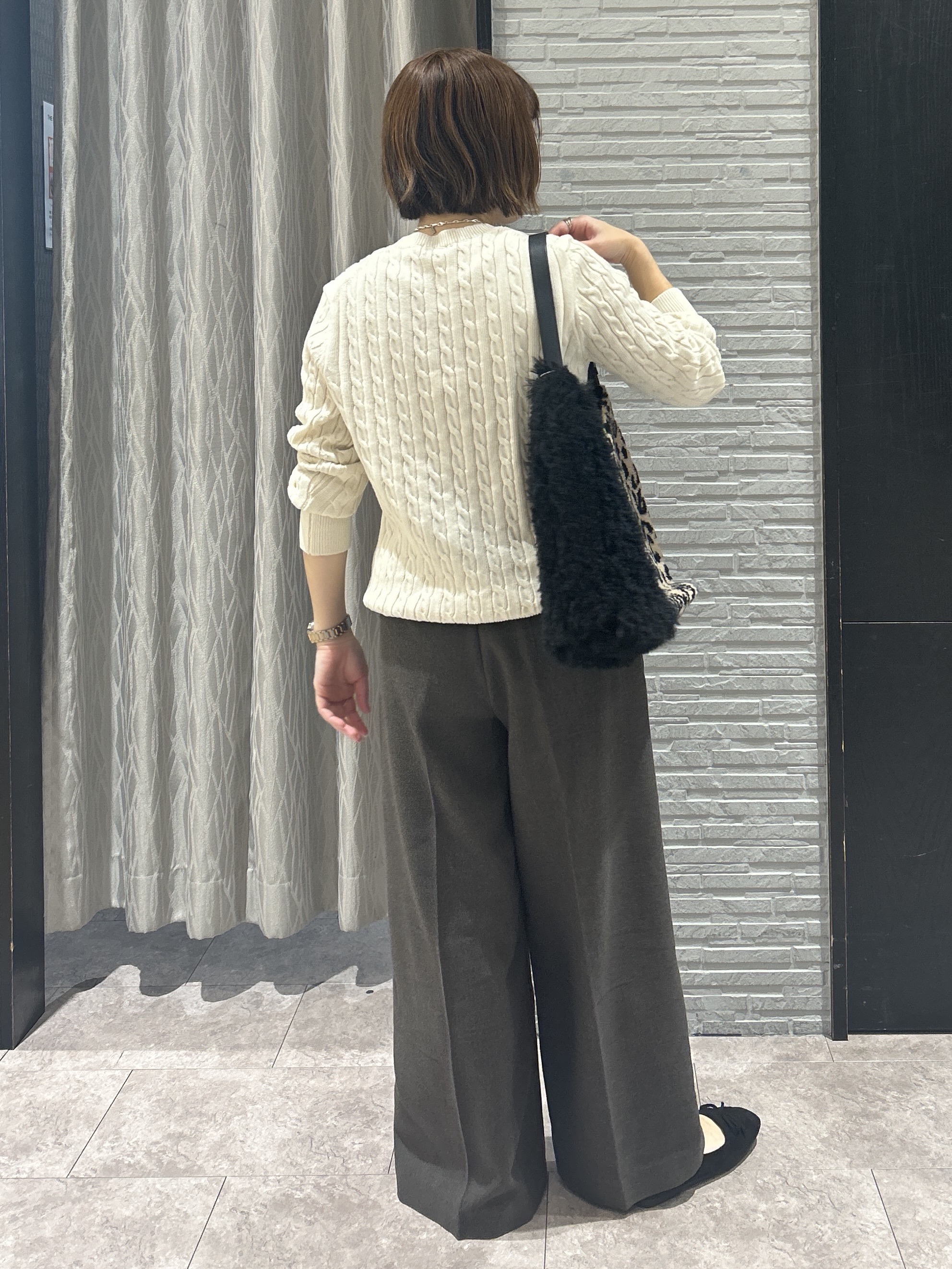 ga_riさんの「THE SHOP TK｜POLO BCS/ケーブルニット」を使ったコーディネート