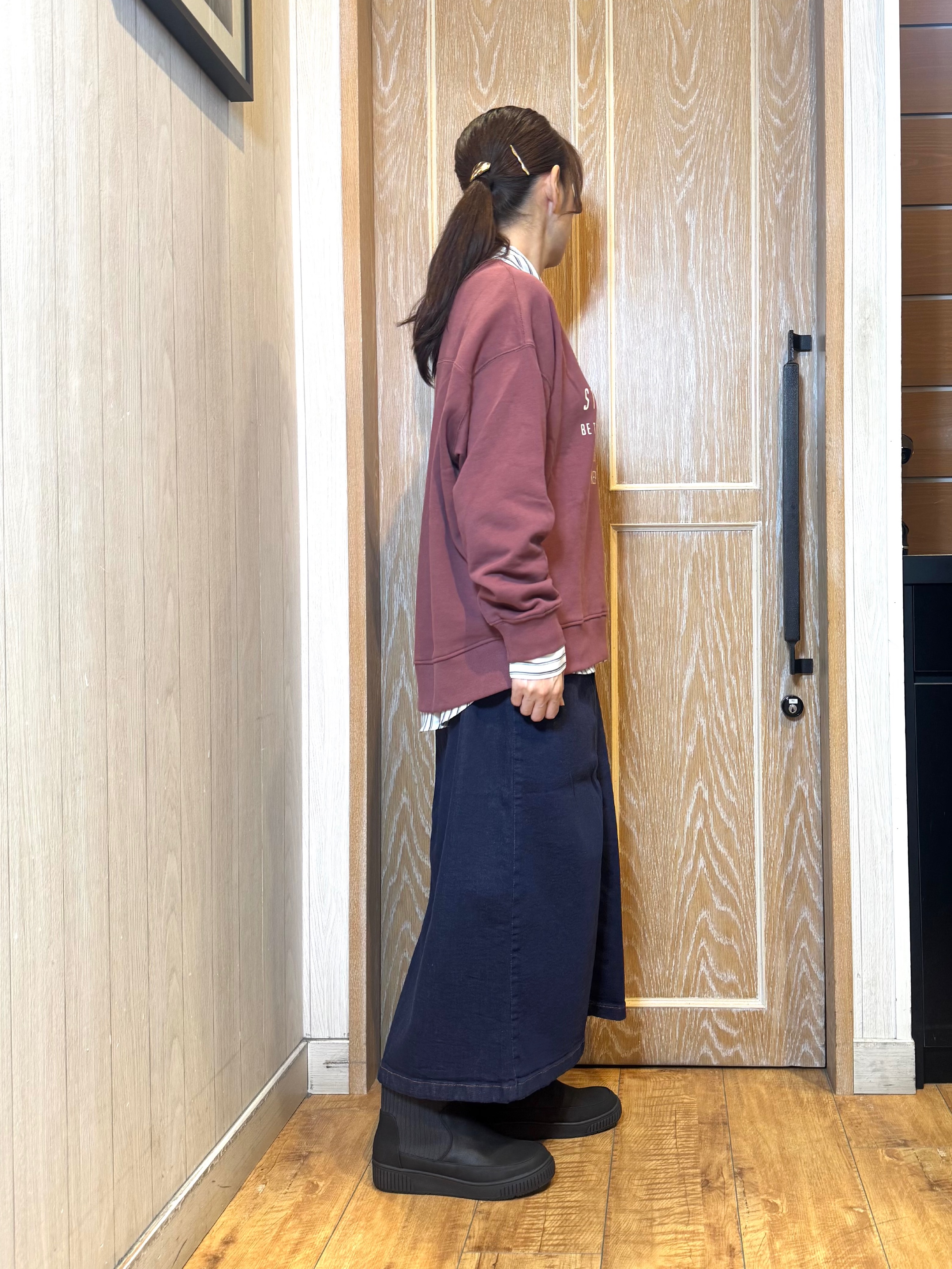 KAORIさんの「SHOO･LA･RUE｜【体型カバー/洗濯機可】ゆるシルエットスウェット」を使ったコーディネート