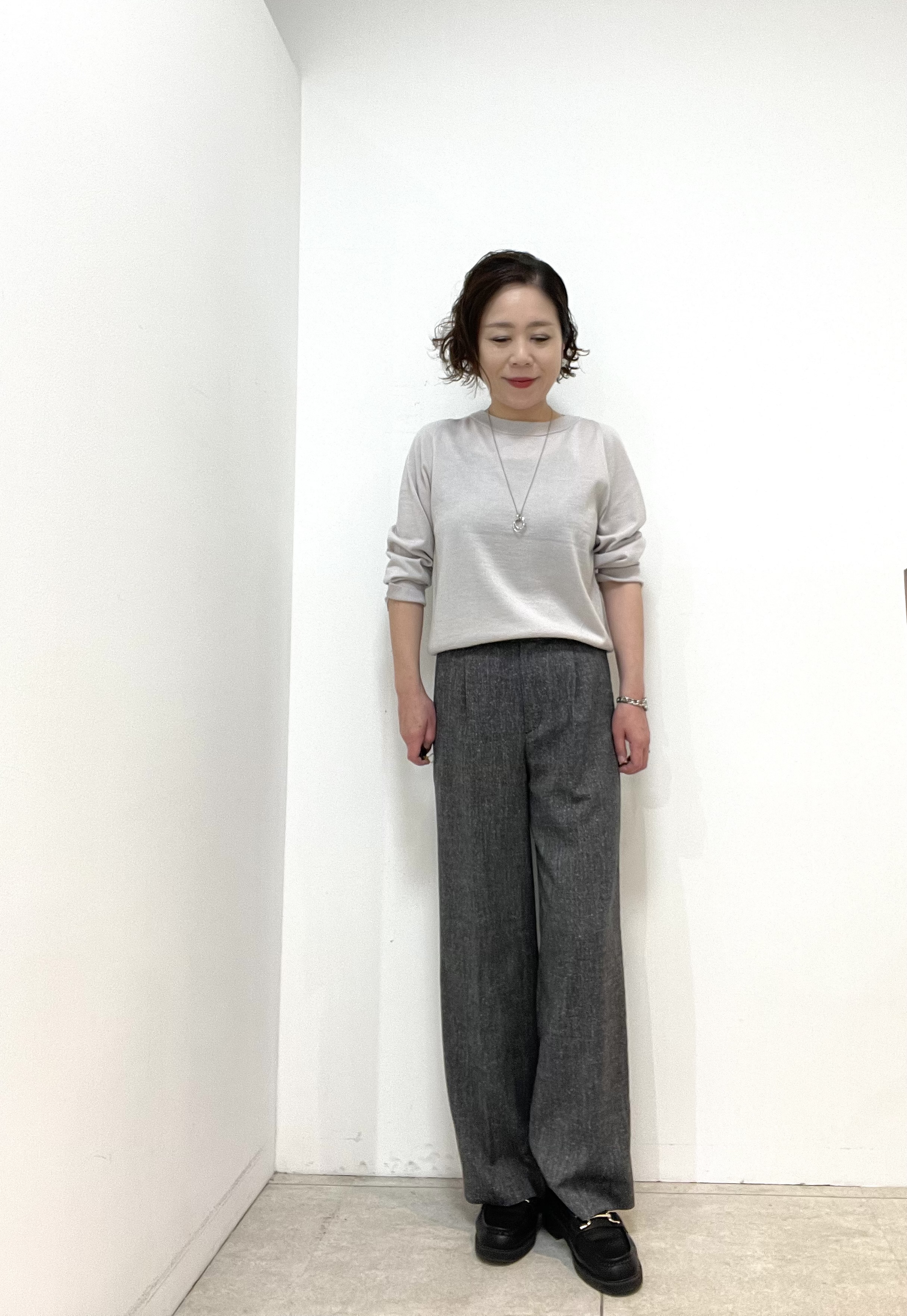 Wachiさんの「UNTITLED｜【アンサンブル可/秋羽織り/通勤】シルクウールカシミヤカーディガン」を使ったコーディネート