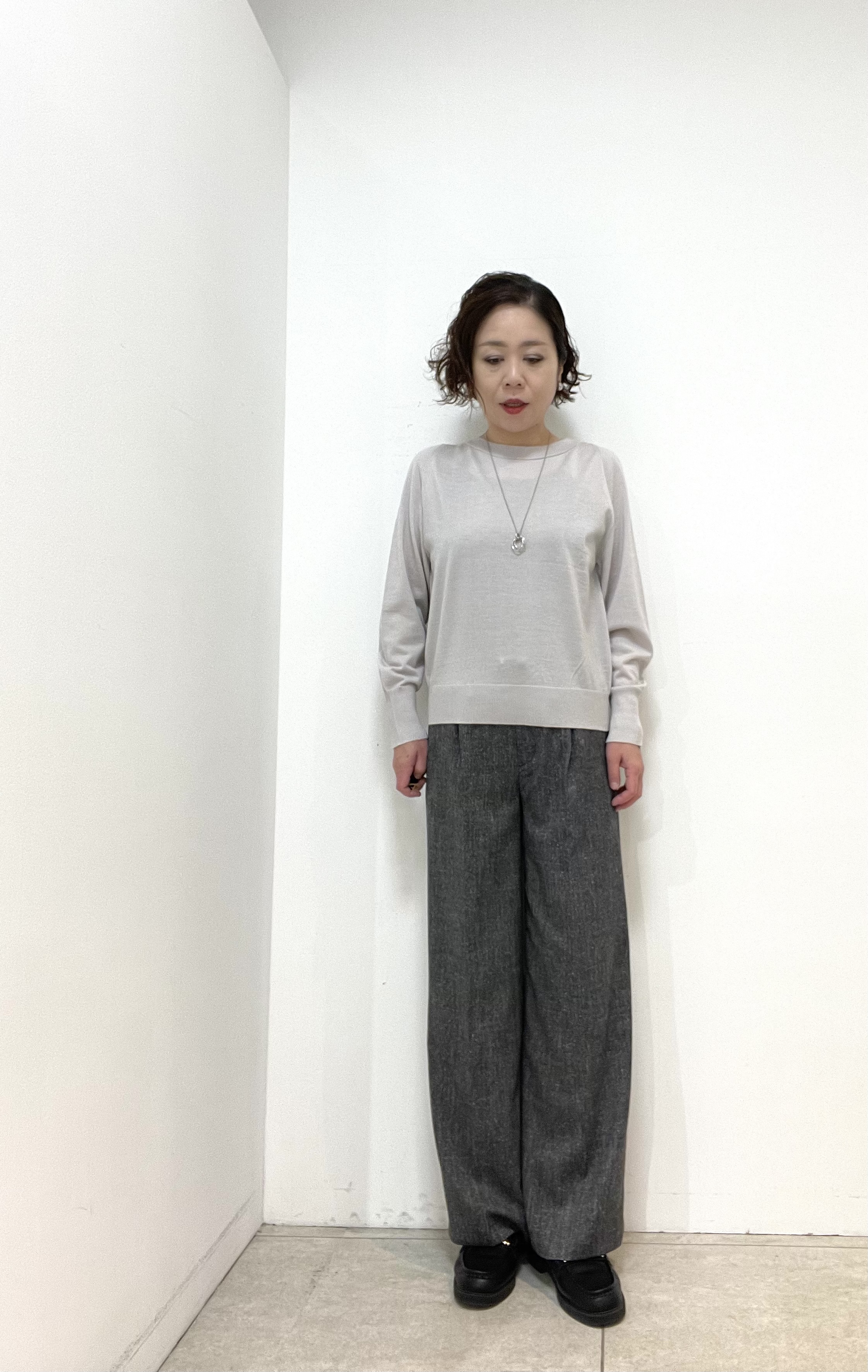 Wachiさんの「UNTITLED｜【アンサンブル可/秋羽織り/通勤】シルクウールカシミヤカーディガン」を使ったコーディネート