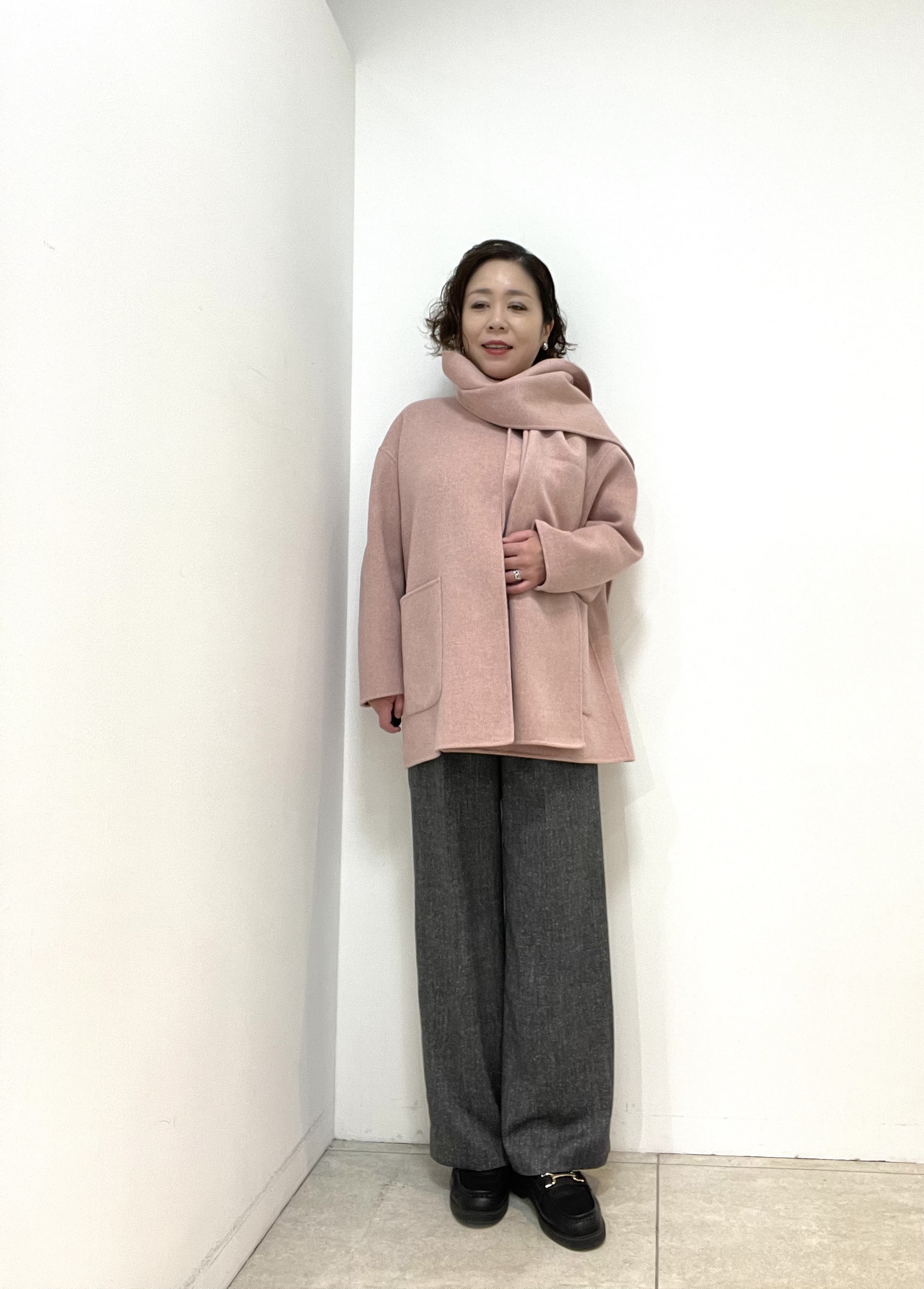Wachiさんの「UNTITLED｜【マフラー付き/ゆったり】リバーコート」を使ったコーディネート