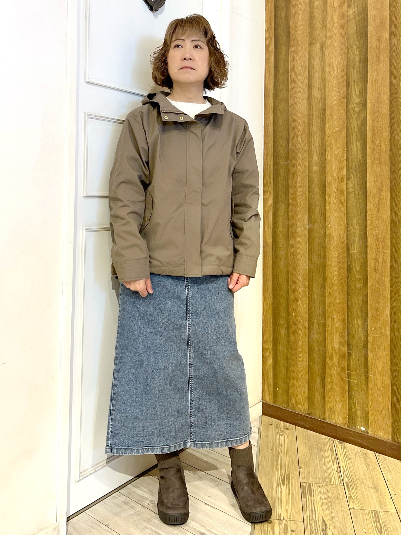 yuriyuriさんの「SHOO･LA･RUE｜【洗濯機可/撥水/マルチWAY】ファーライナー付き 毎日欲張りマンパ」を使ったコーディネート