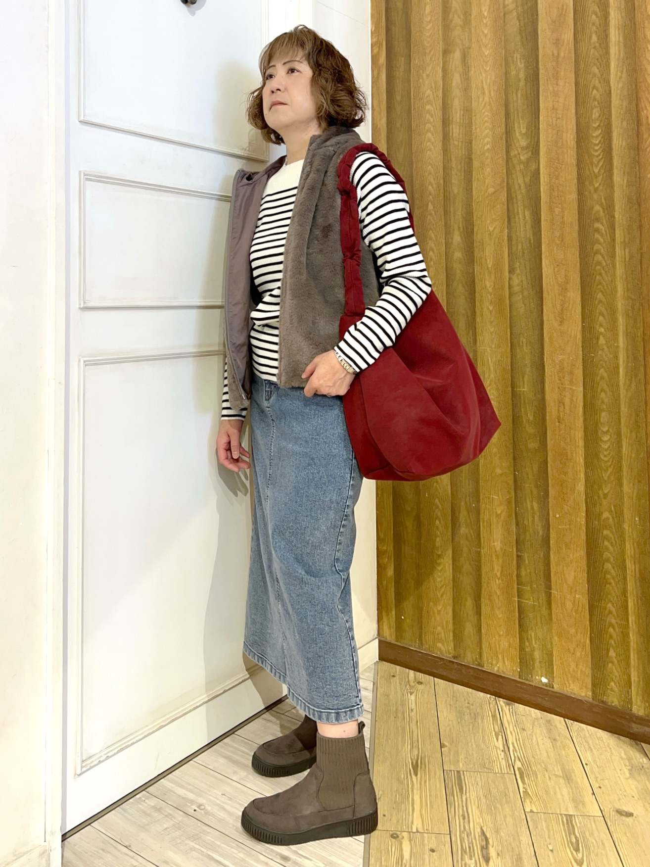 yuriyuriさんの「SHOO･LA･RUE｜【洗濯機可/撥水/マルチWAY】ファーライナー付き 毎日欲張りマンパ」を使ったコーディネート