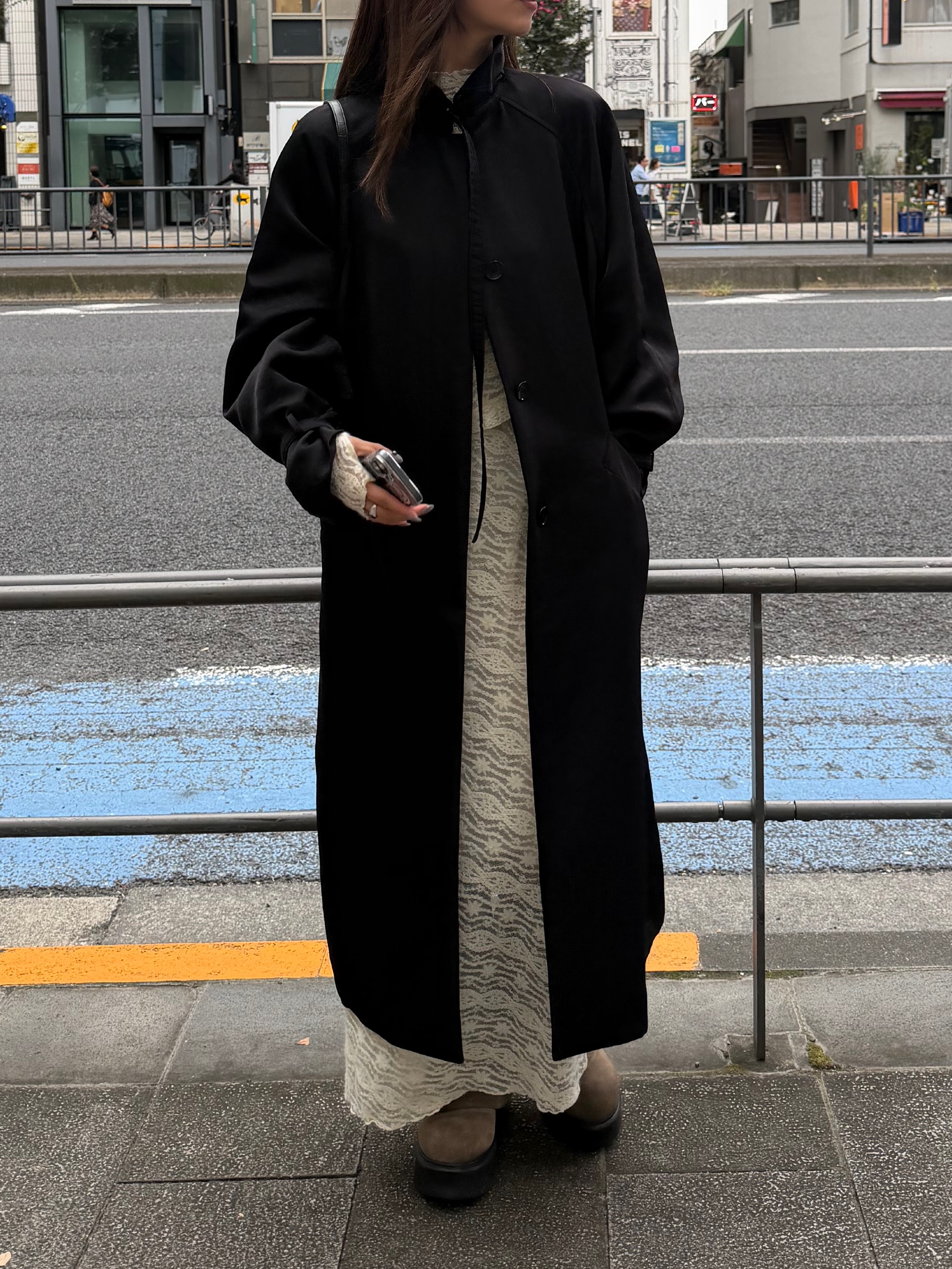 kanamiさんの「CODE A｜veil lace Jersey dress」を使ったコーディネート