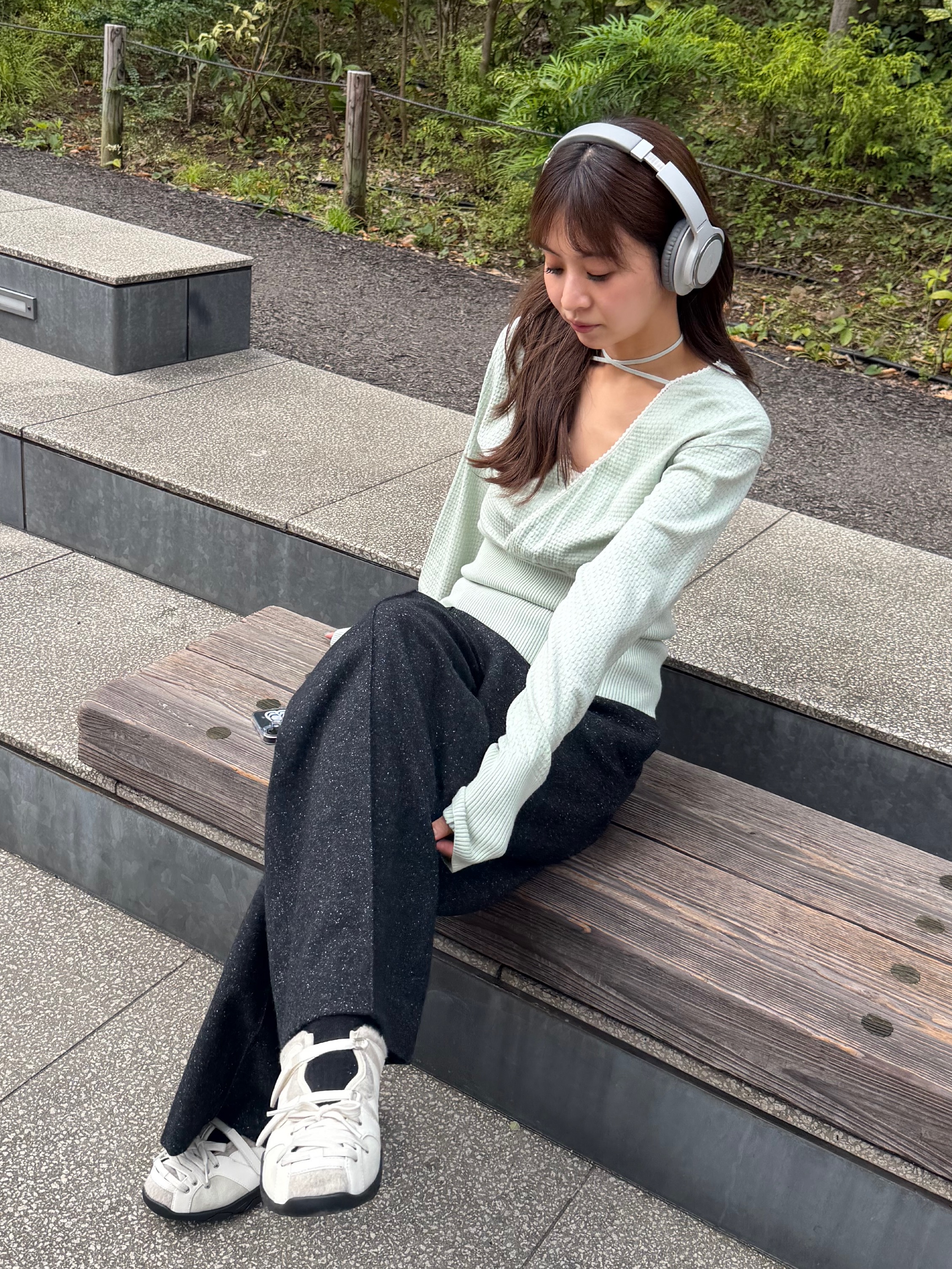 CODE A 本部スタッフさんの「CODE A｜intimate wrap knit top」を使ったコーディネート