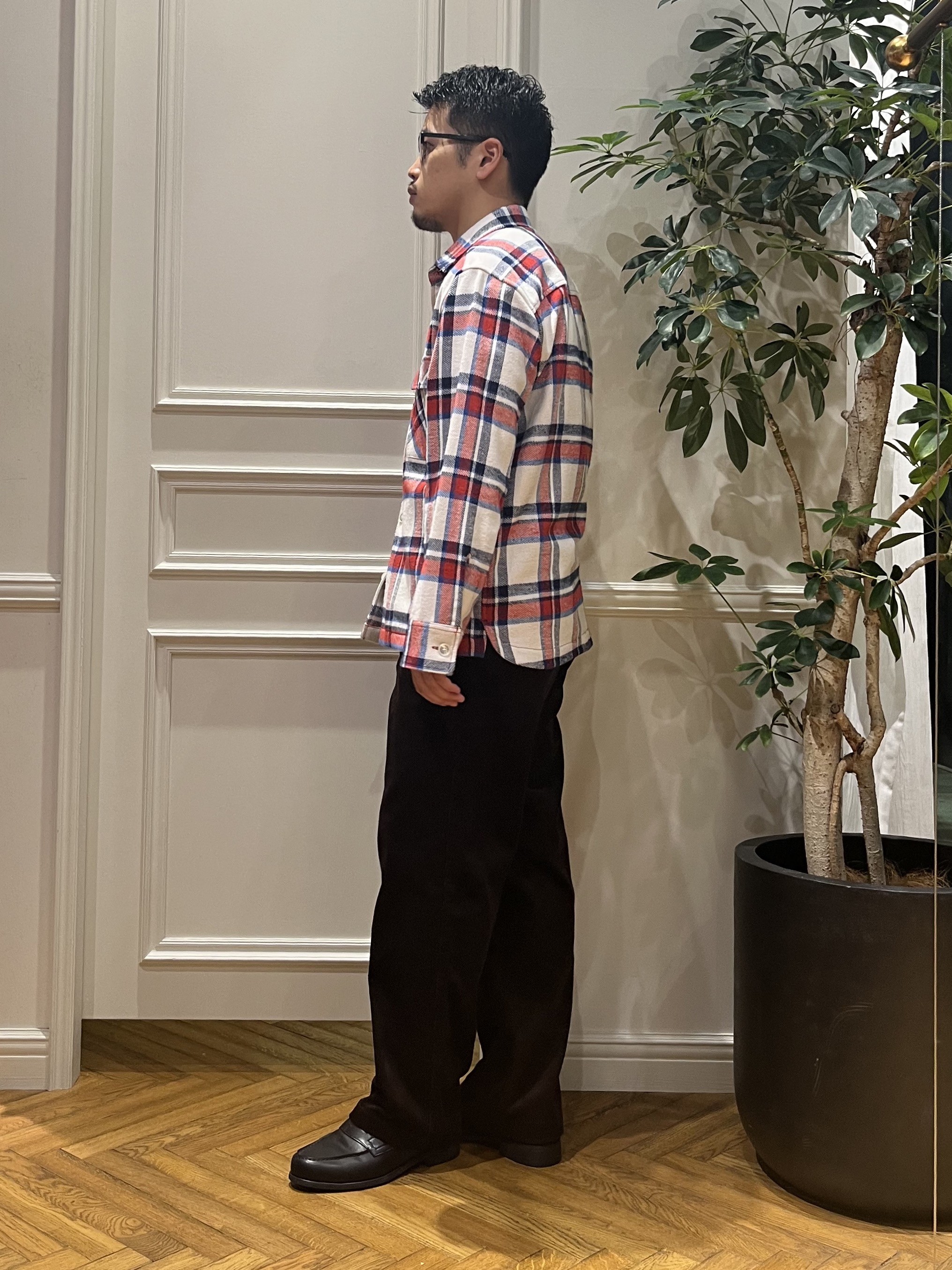 Tokuさんの「DRESSTERIOR｜タータンチェック シャツブルゾン」を使ったコーディネート