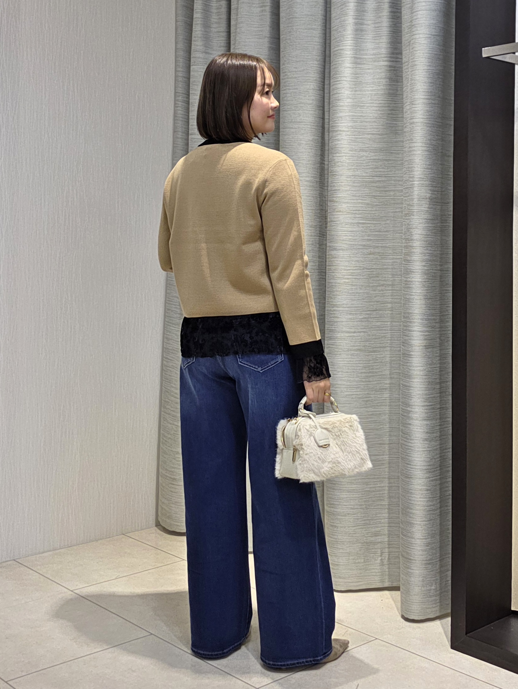 naokoさんの「UNTITLED｜【アンサンブル可/ジャケットライク】モールラインカーディガン」を使ったコーディネート
