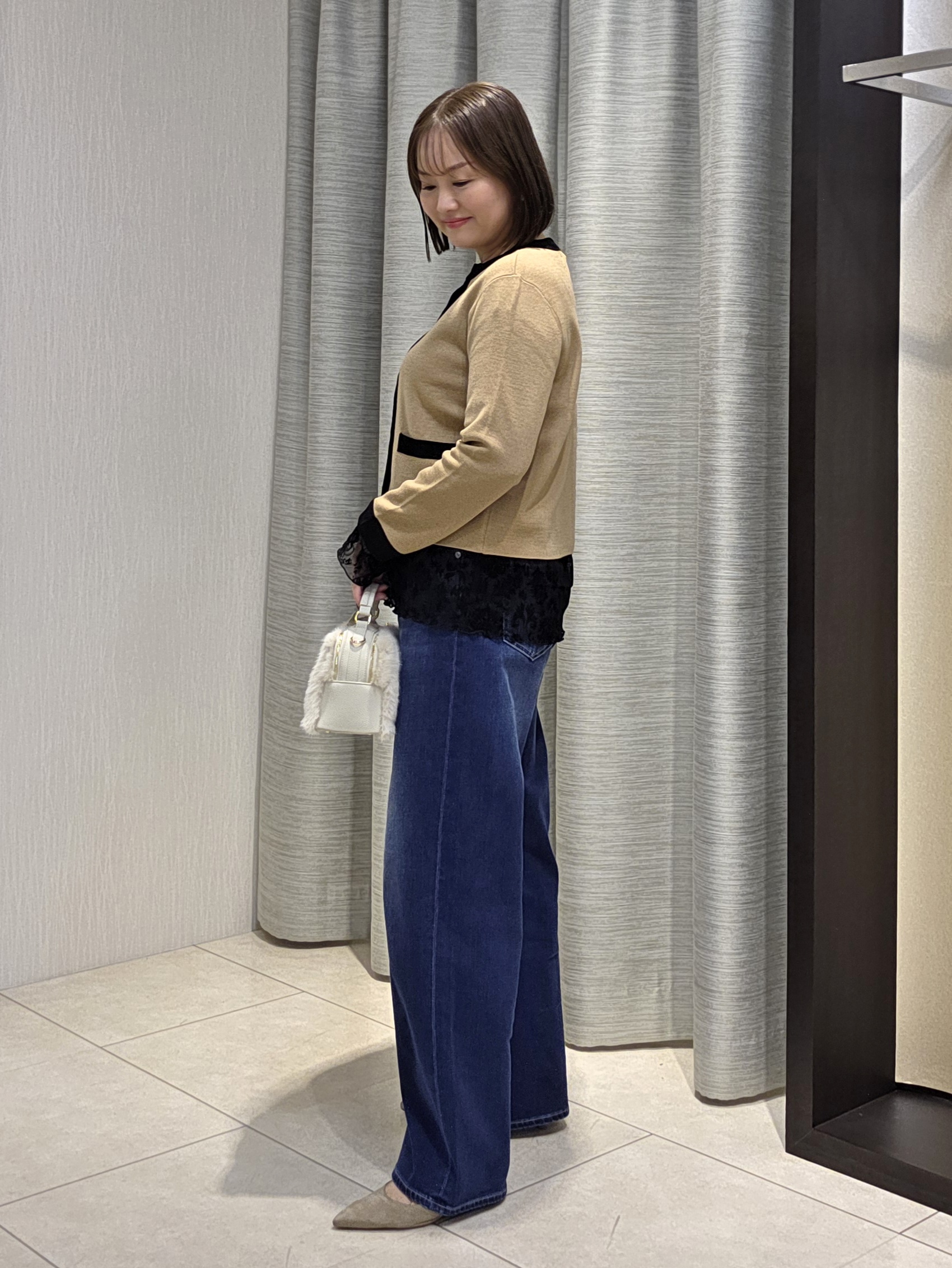 naokoさんの「UNTITLED｜【アンサンブル可/ジャケットライク】モールラインカーディガン」を使ったコーディネート