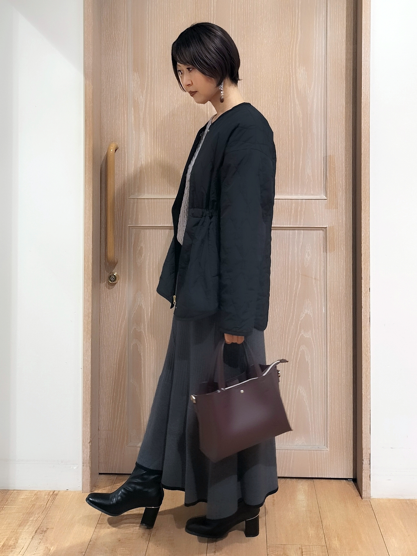YUKIさんの「SHOO･LA･RUE｜【撥水/S-LL/洗濯機可】ウエスト絞れる キルト中綿ジャケット」を使ったコーディネート