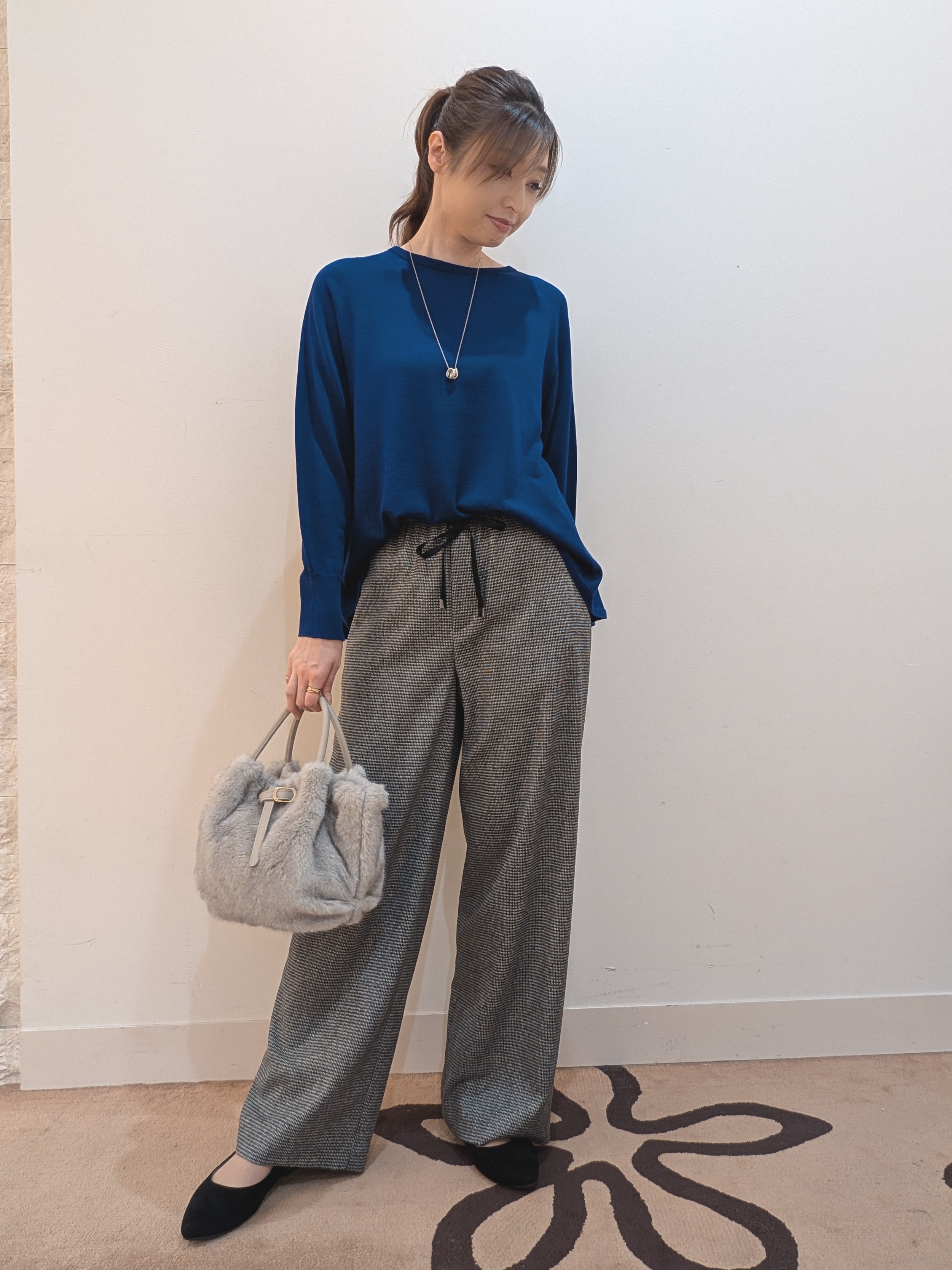YUKAさんの「UNTITLED｜【シルク混/薄手ニット】Aラインシルエットニットプルオーバー」を使ったコーディネート