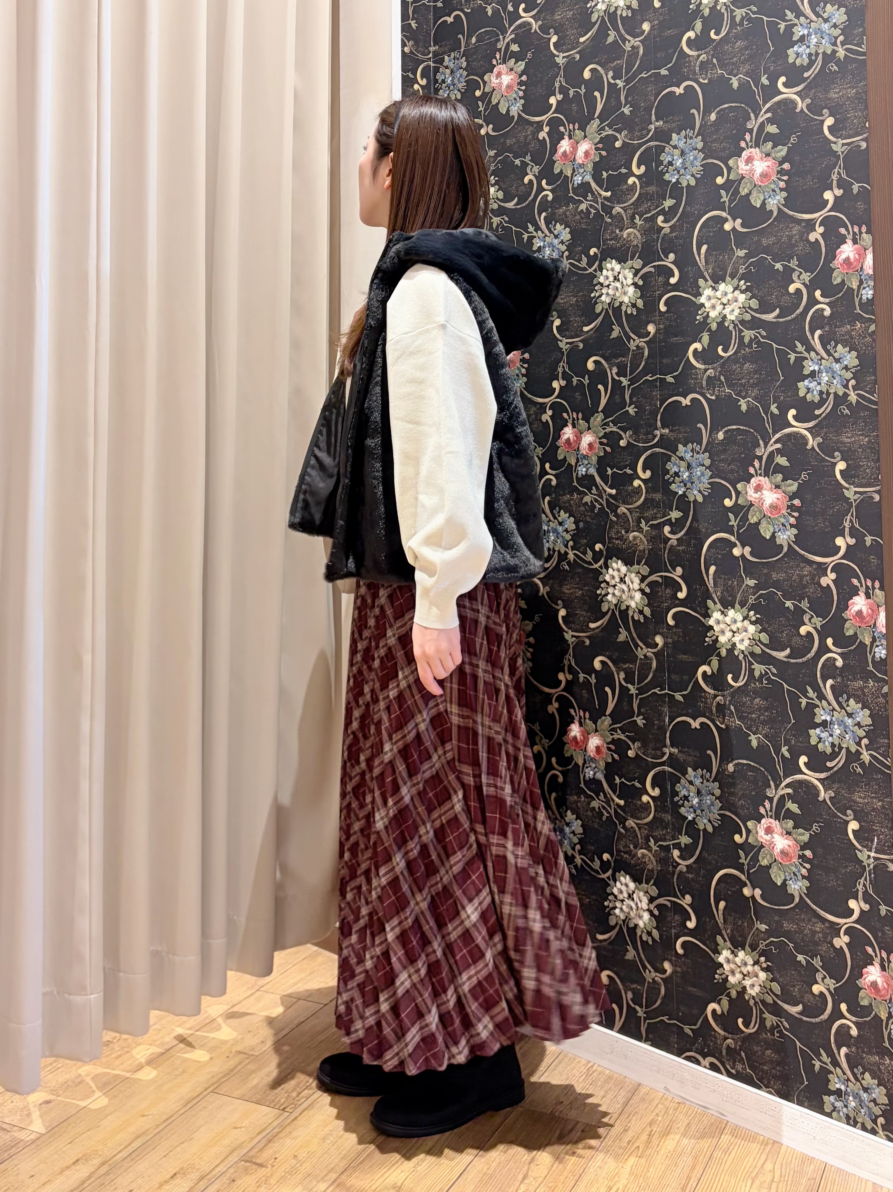 おうめさんの「SHOO･LA･RUE｜【洗濯機可/撥水/マルチWAY】ファーライナー付き 毎日欲張りマンパ」を使ったコーディネート