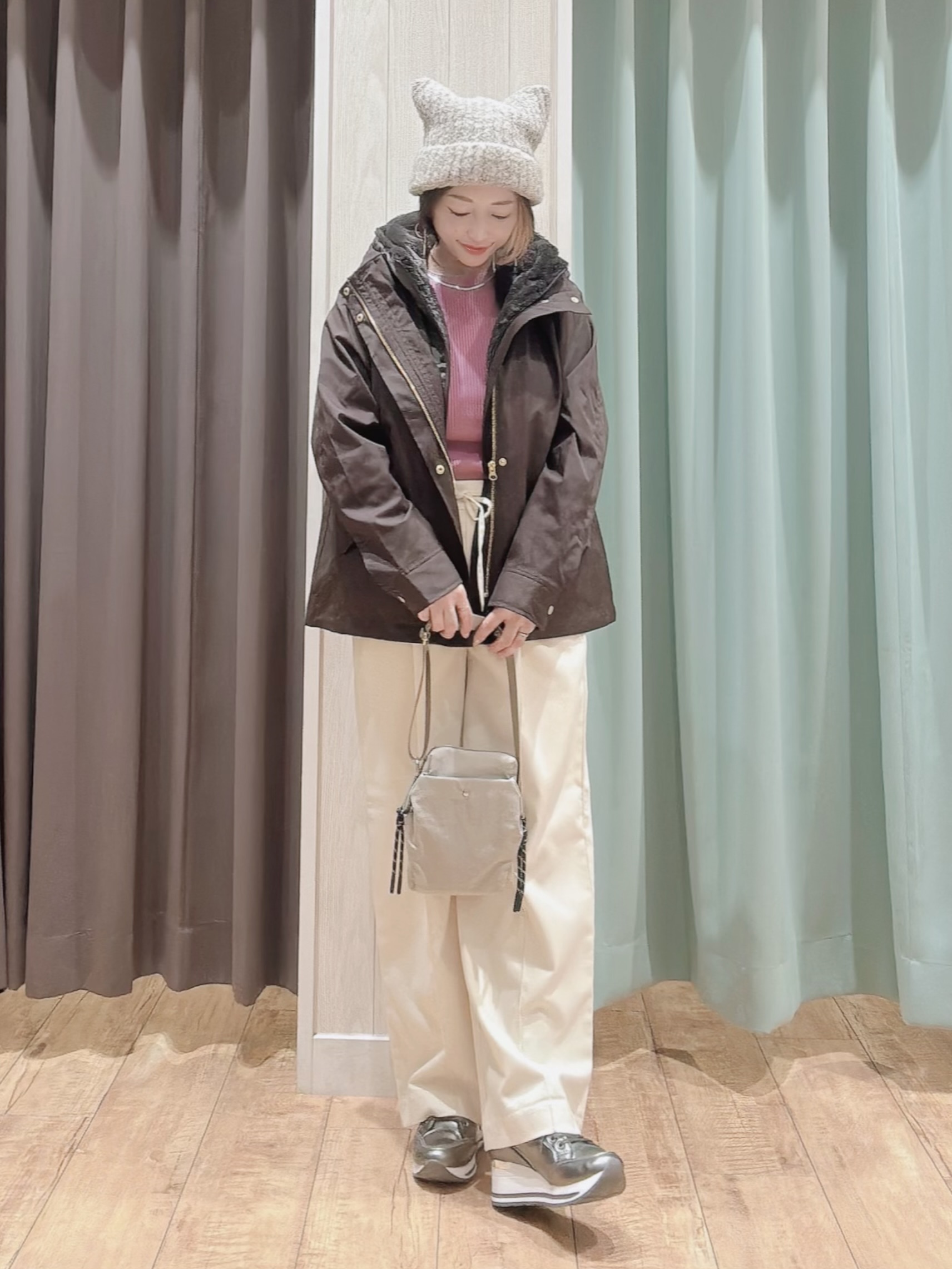 aaamiさんの「SHOO･LA･RUE｜【洗濯機可/撥水/マルチWAY】ファーライナー付き 毎日欲張りマンパ」を使ったコーディネート