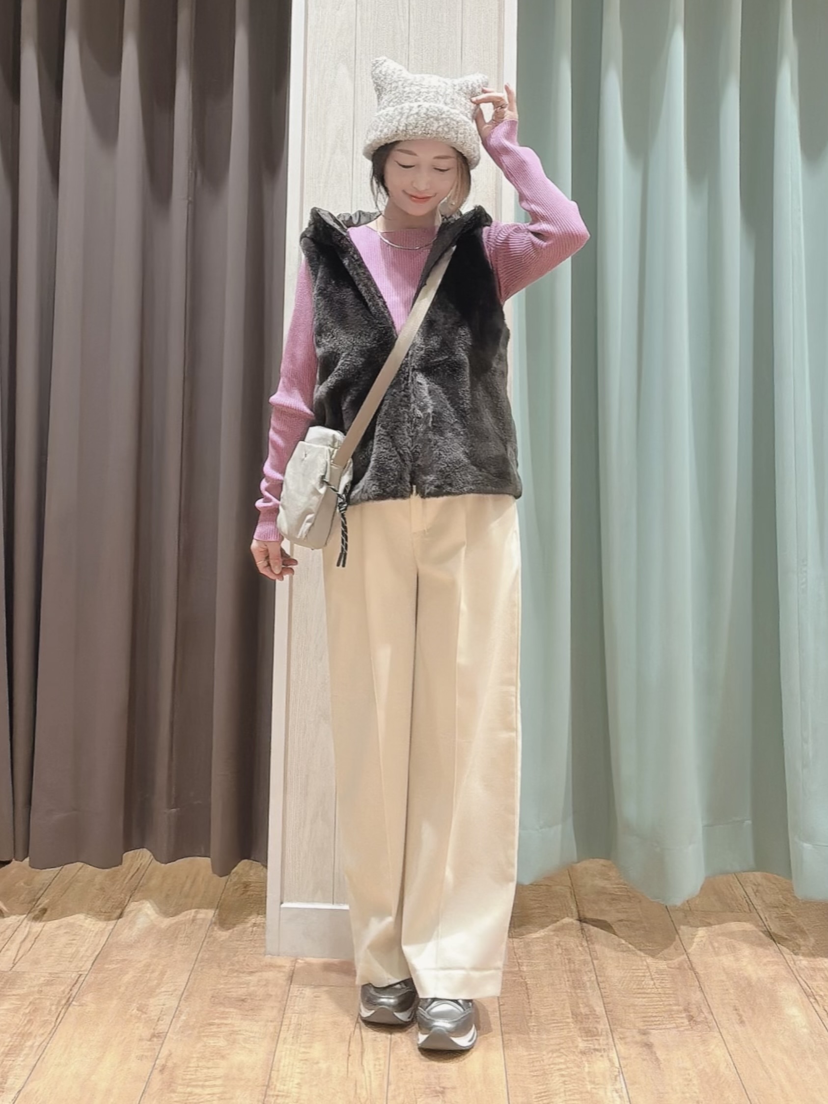 aaamiさんの「SHOO･LA･RUE｜【洗濯機可/撥水/マルチWAY】ファーライナー付き 毎日欲張りマンパ」を使ったコーディネート