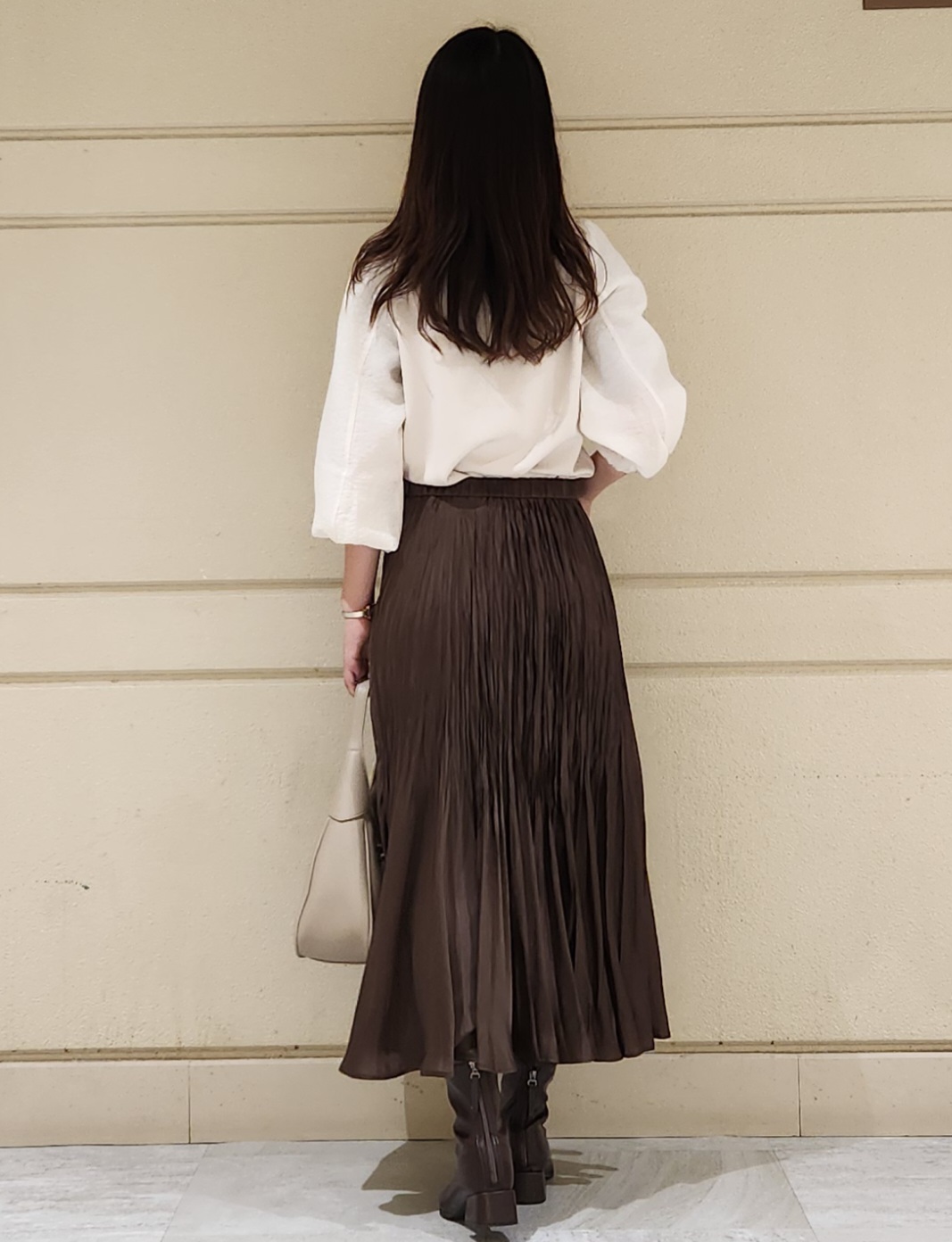 yukaさんの「COUP DE CHANCE｜【手洗い可／日本製】異素材コンビカットソー」を使ったコーディネート