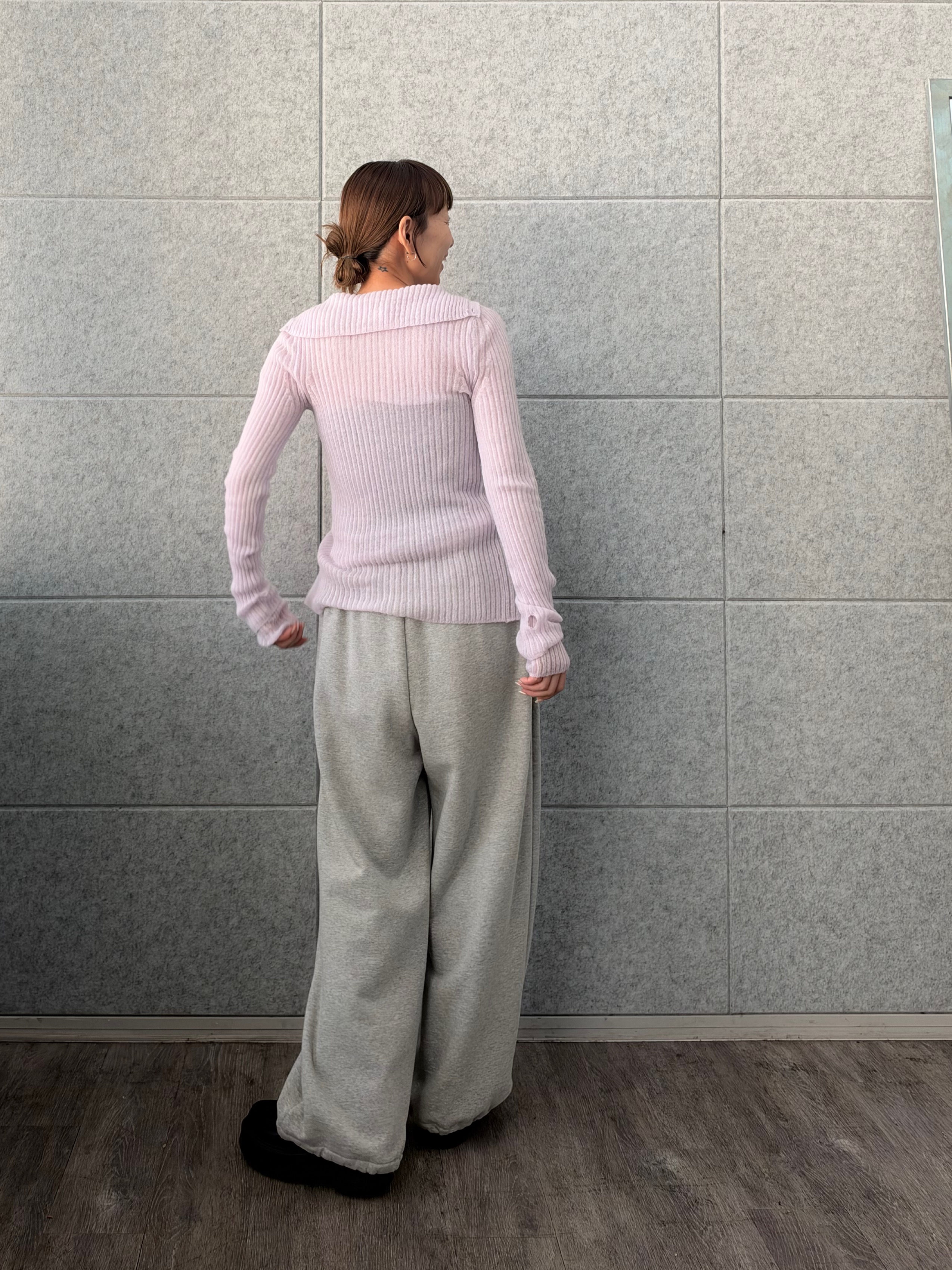 designer yukaさんの「CODE A｜sheer mohair rib cardigan」を使ったコーディネート