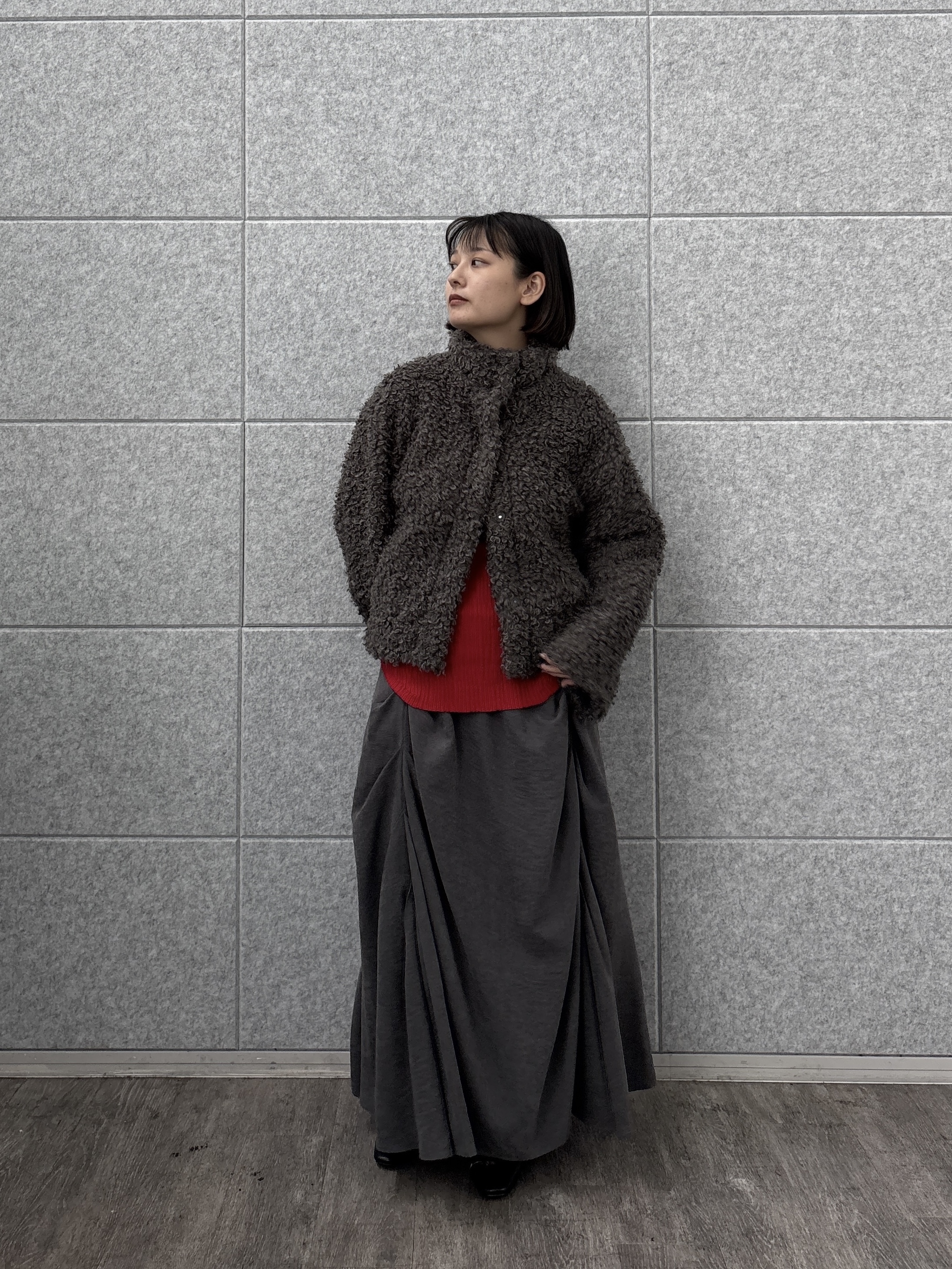 ayanoさんの「INDIVI｜プードルファーブルゾン」を使ったコーディネート