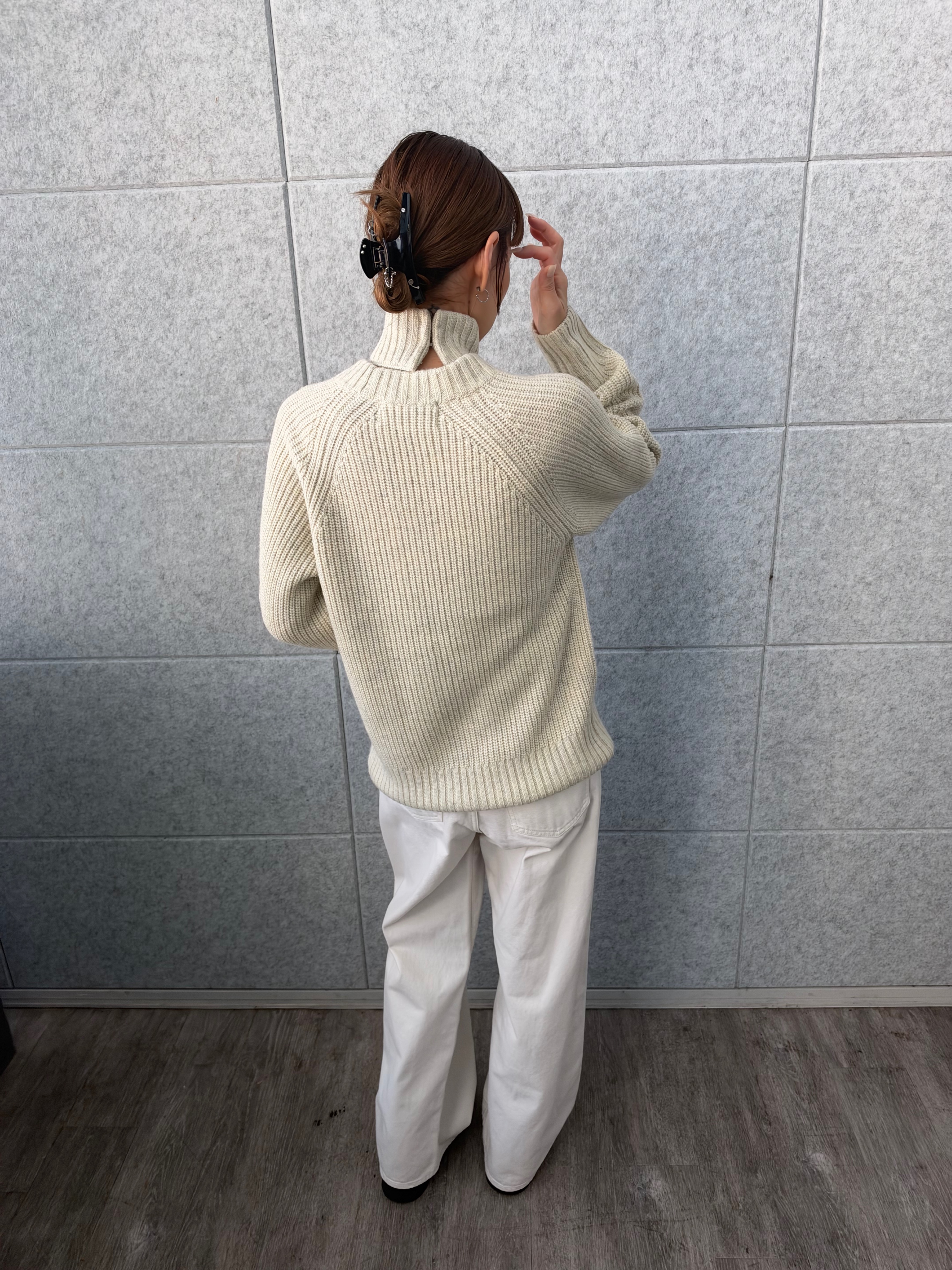designer yukaさんの「CODE A｜【Re】dual form zip knit」を使ったコーディネート