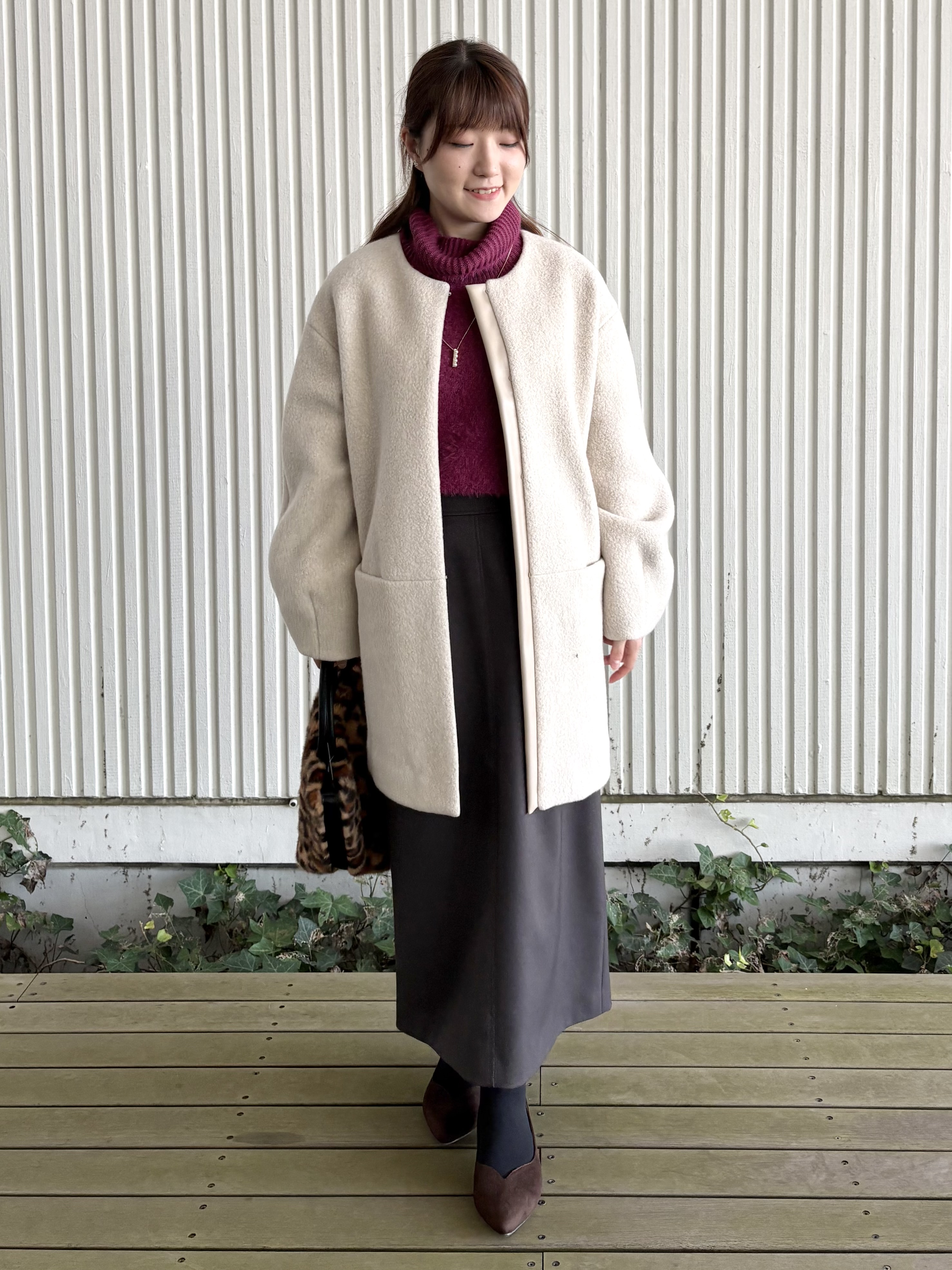 mikiさんの「Reflect｜パール調バー&times;チェーンネックレス」を使ったコーディネート