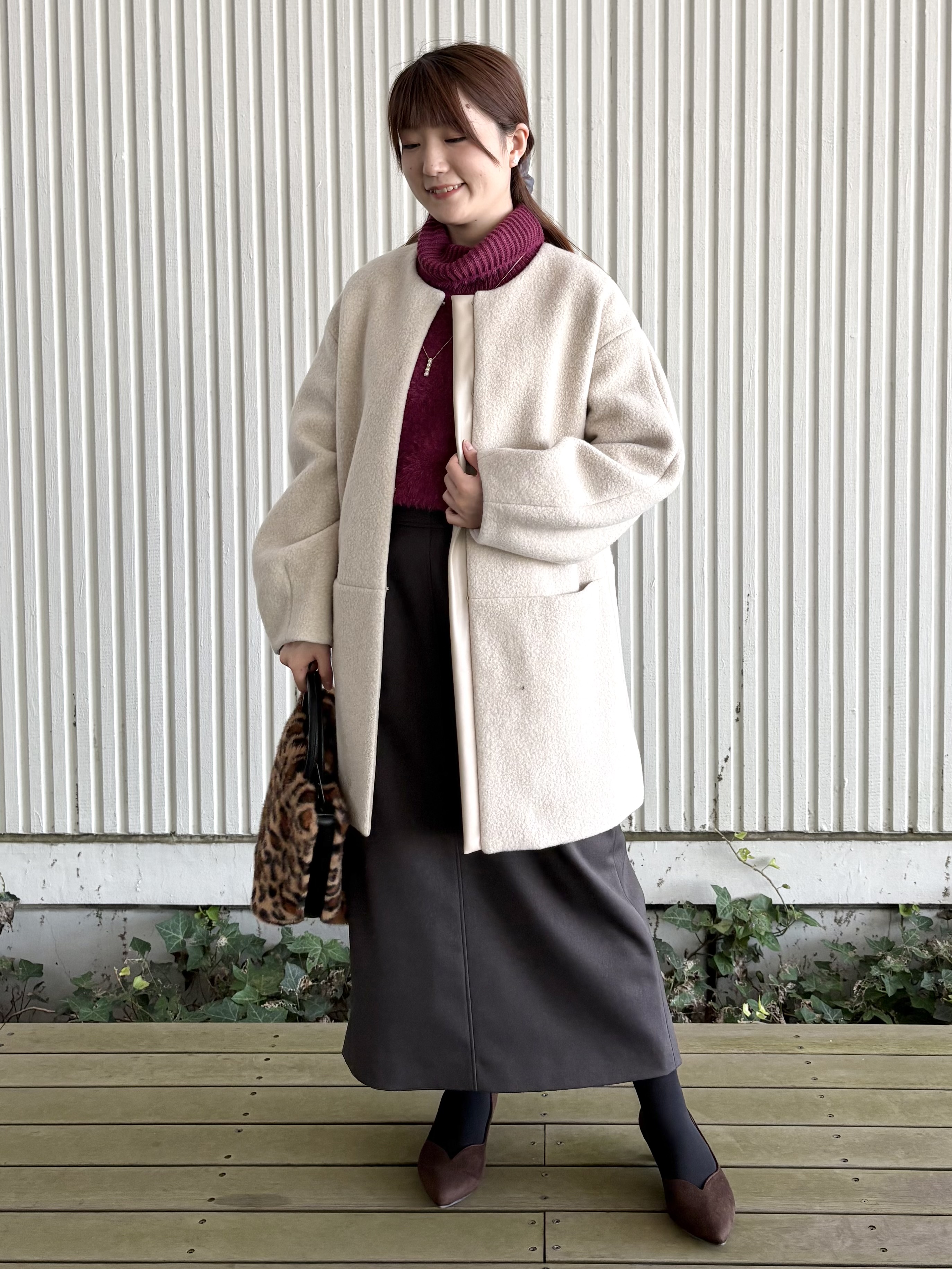 mikiさんの「Reflect｜パール調バー&times;チェーンネックレス」を使ったコーディネート