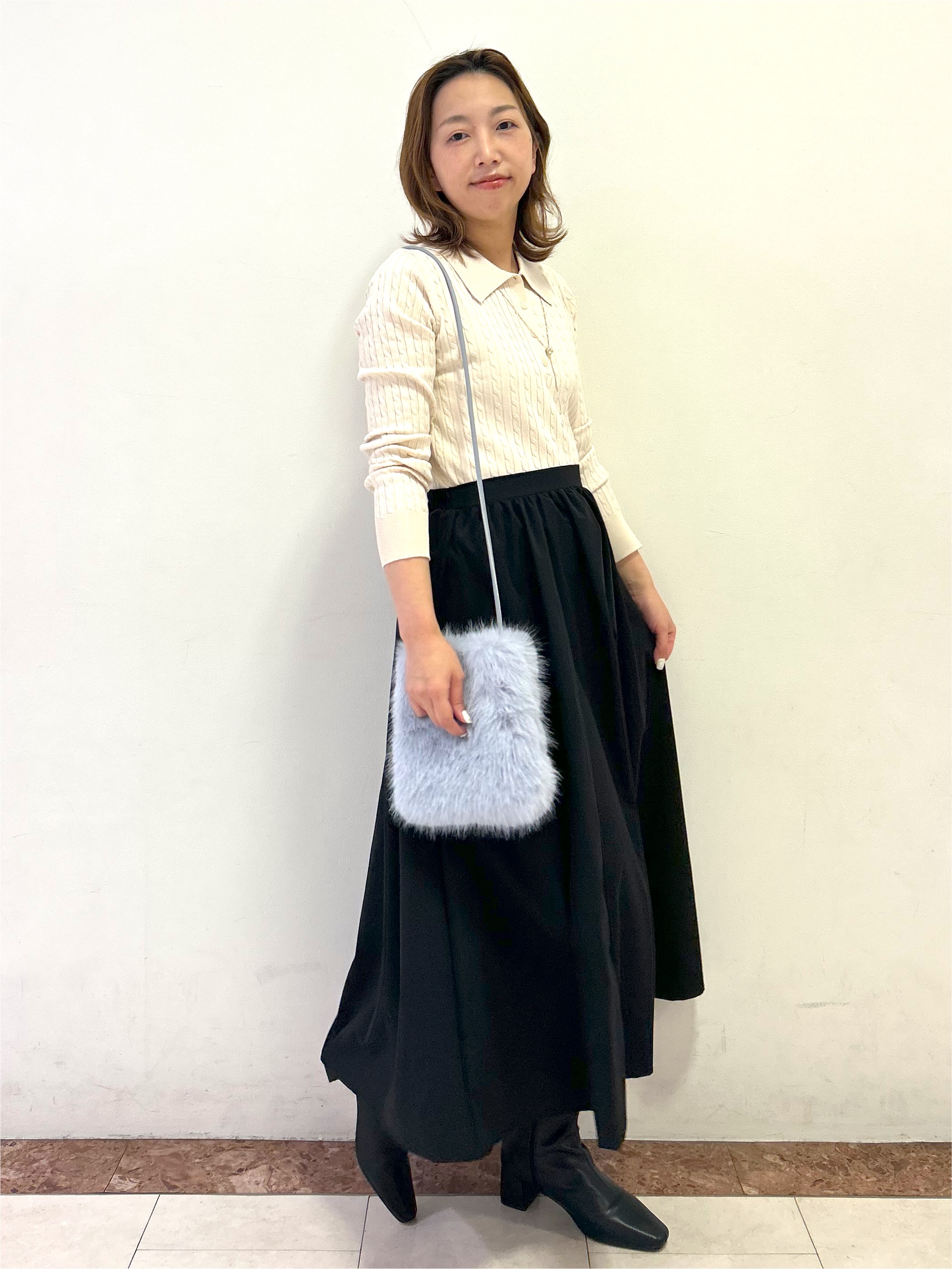 madokaさんの「OPAQUE.CLIP｜ガラスリングチェーンネックレス」を使ったコーディネート