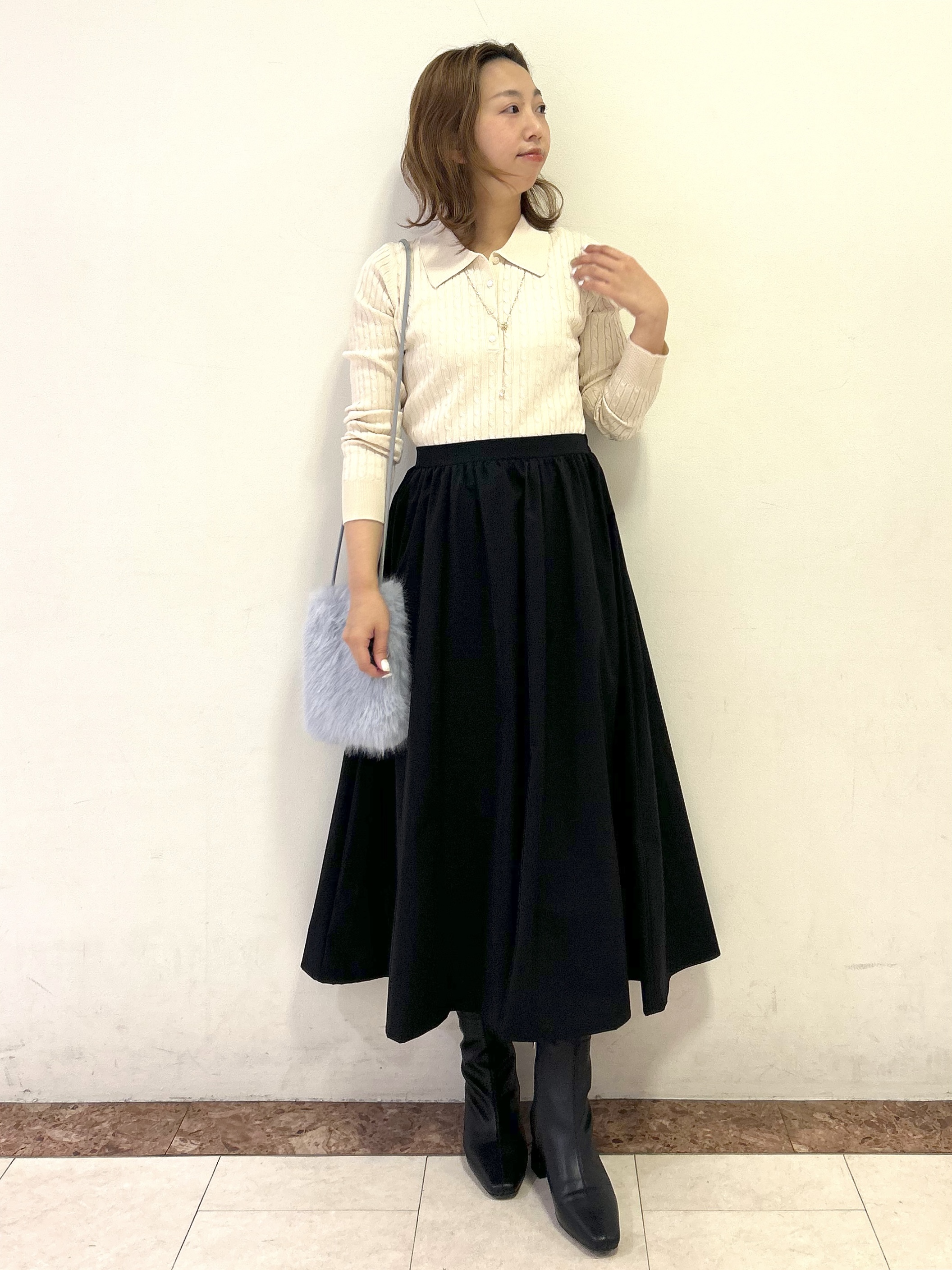 madokaさんの「OPAQUE.CLIP｜ガラスリングチェーンネックレス」を使ったコーディネート