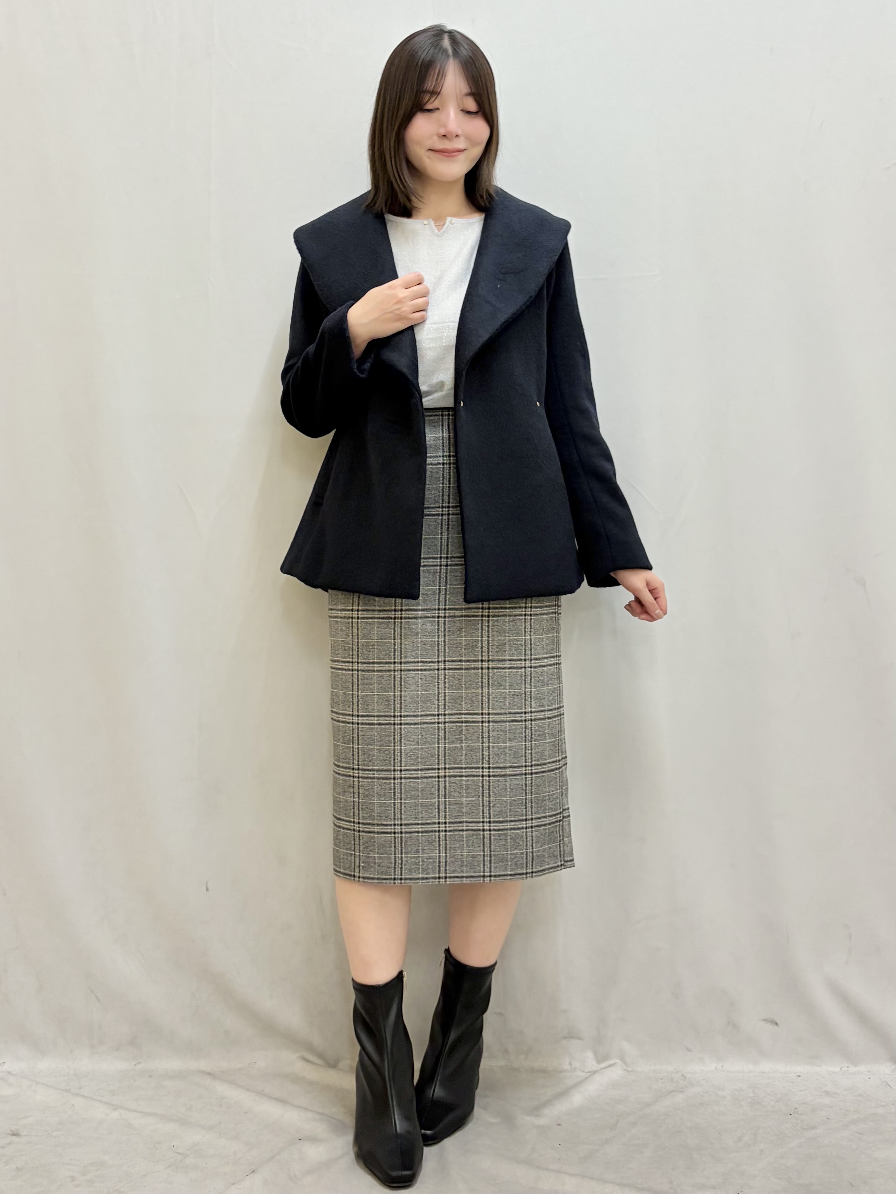 kasumiさんの「index｜カシミヤ混ビッグショールカラーコート」を使ったコーディネート