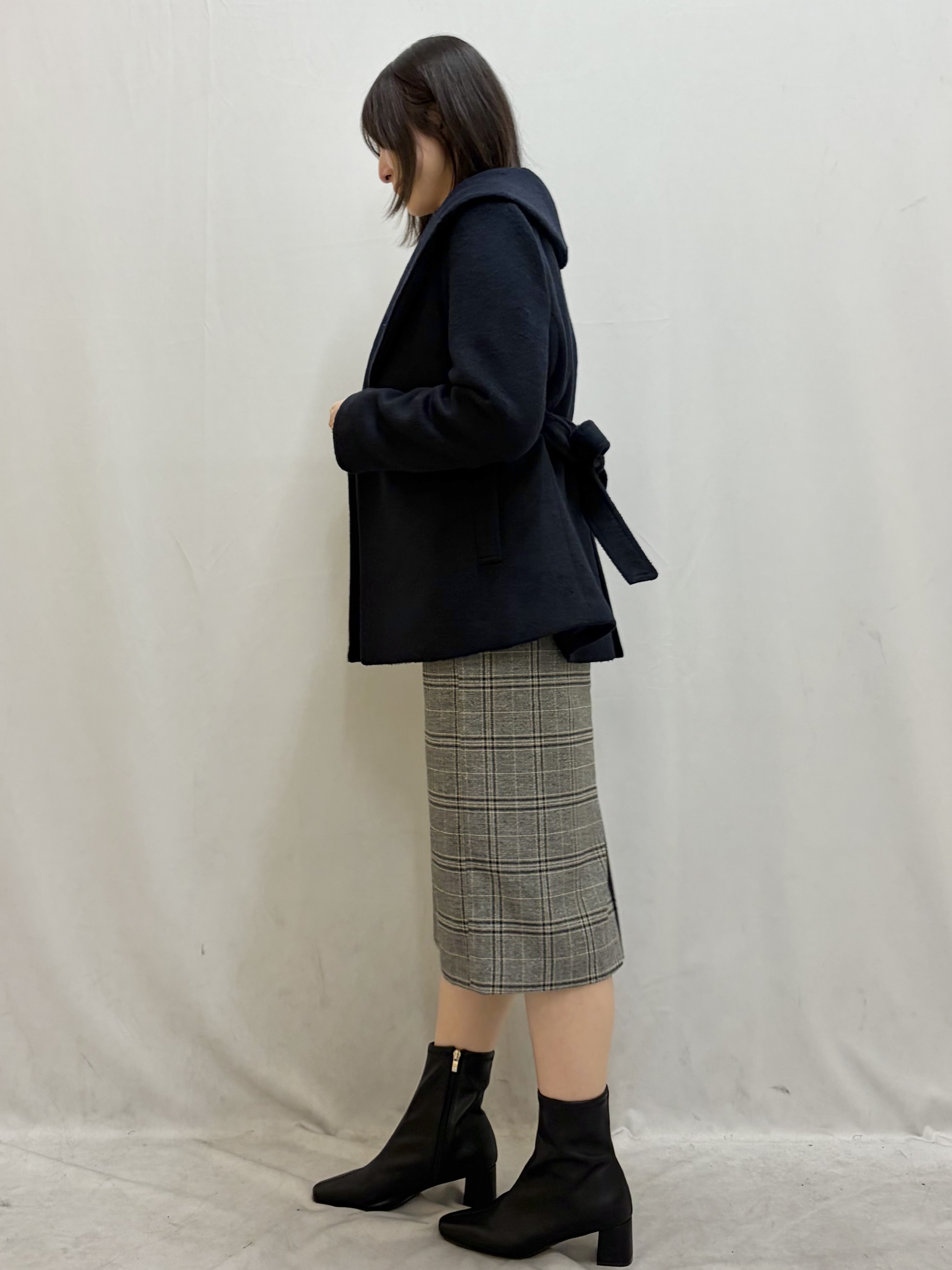 kasumiさんの「index｜カシミヤ混ビッグショールカラーコート」を使ったコーディネート