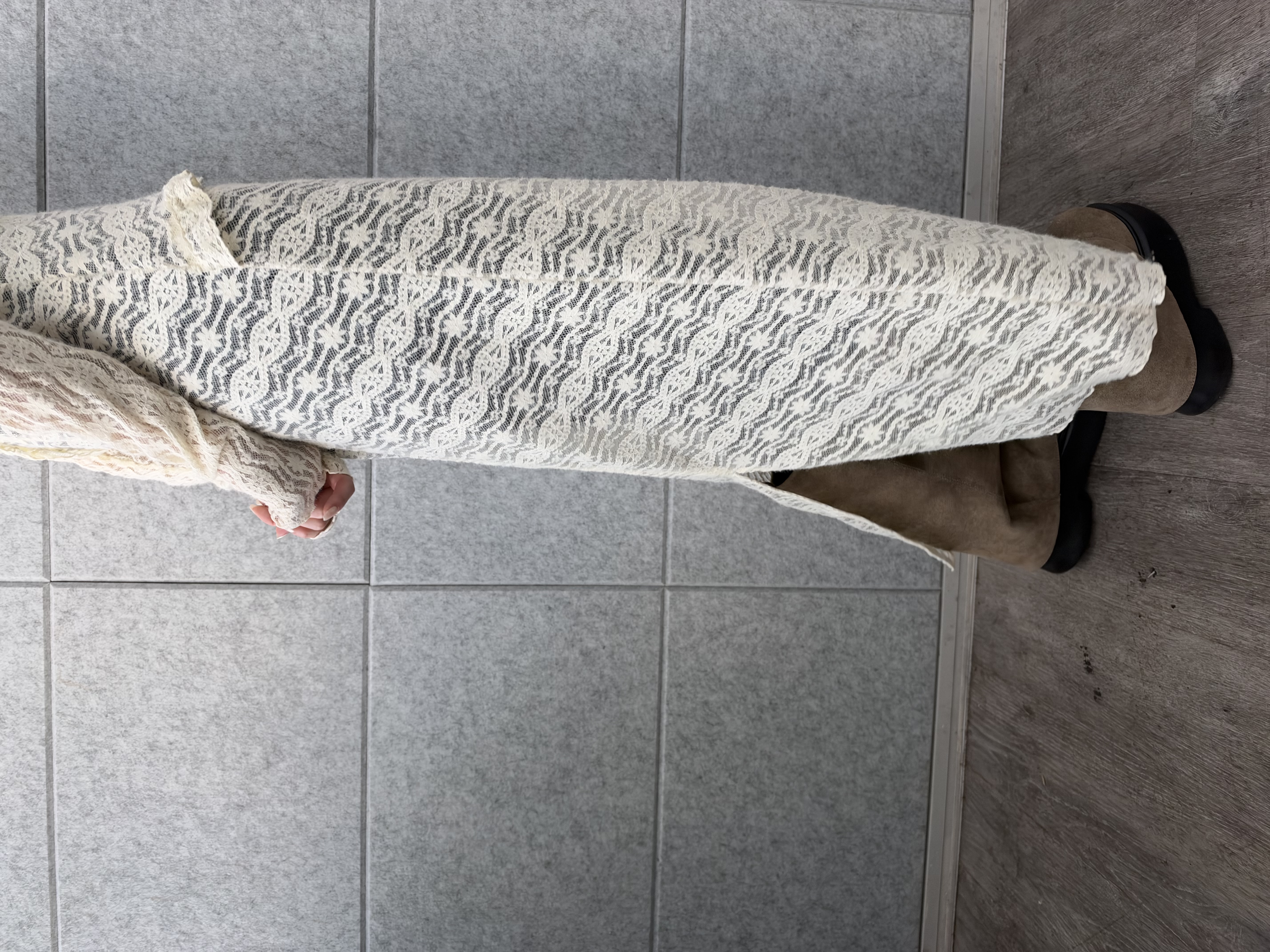 designer yukaさんの「CODE A｜veil lace Jersey dress」を使ったコーディネート