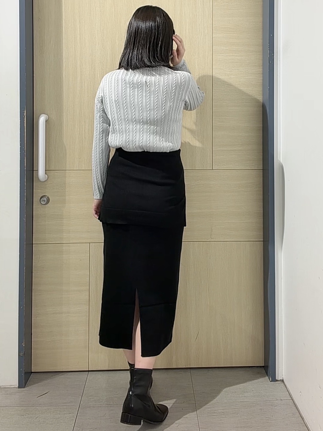 さあやさんの「grove｜【毛玉軽減】すっきり美人見え ケーブルニット」を使ったコーディネート