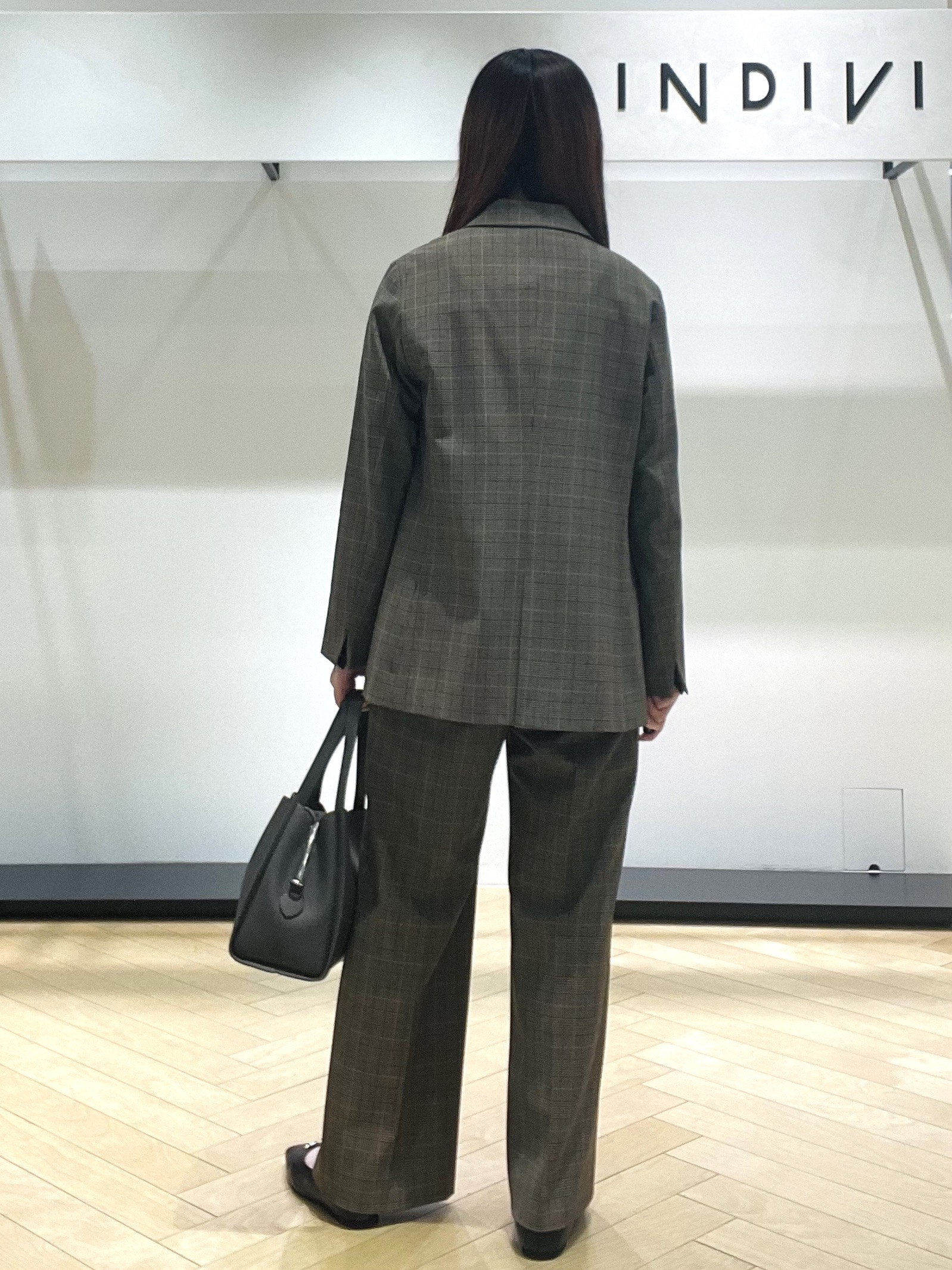mさんの「INDIVI｜【洗濯機OK／ストレッチ◎】秋はじめのダブルジャケット」を使ったコーディネート