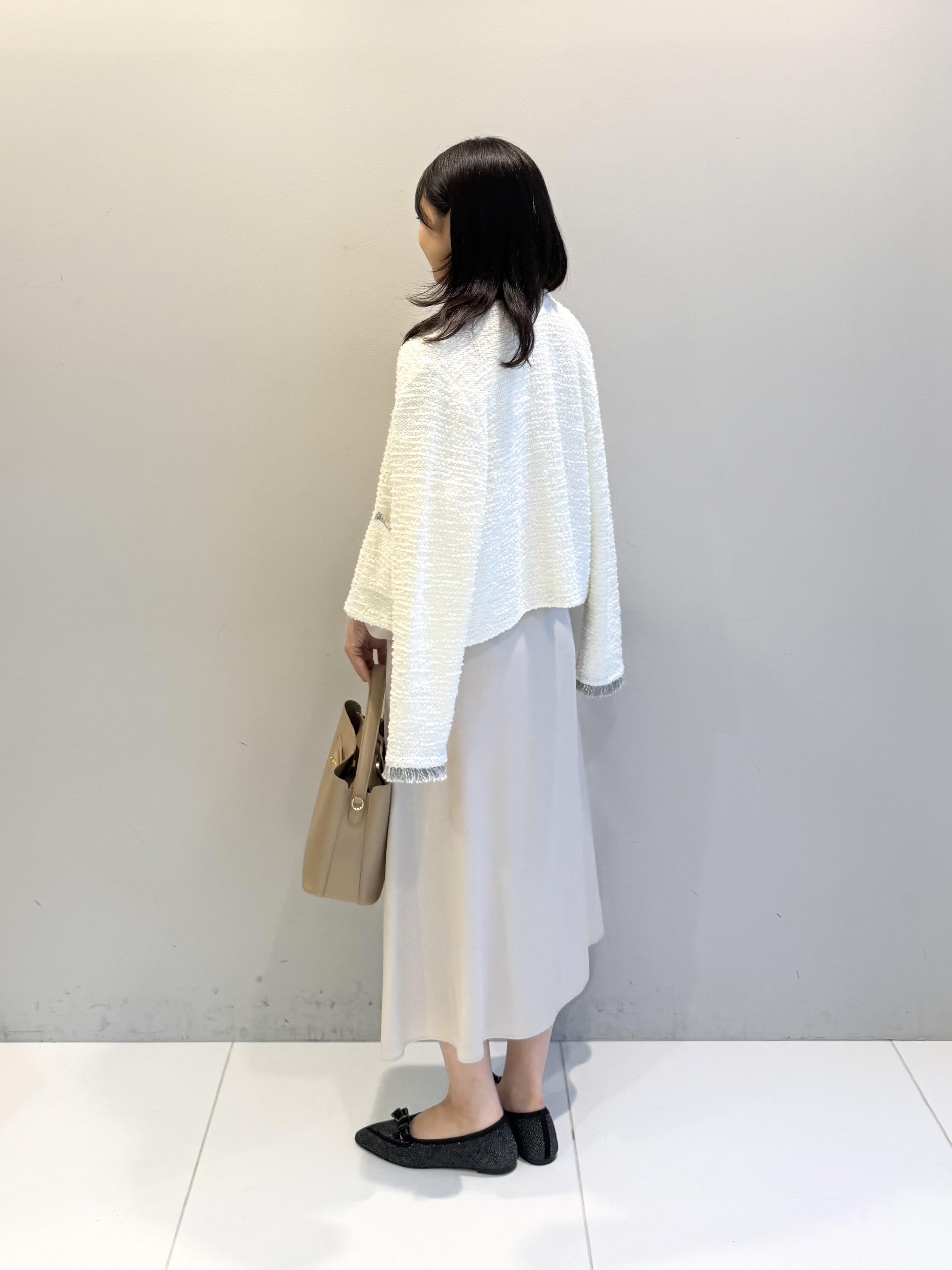 ririkaさんの「UNTITLED｜【ジャケットライク/秋羽織り】ファンシーヤーンツイードニットカーディガン」を使ったコーディネート