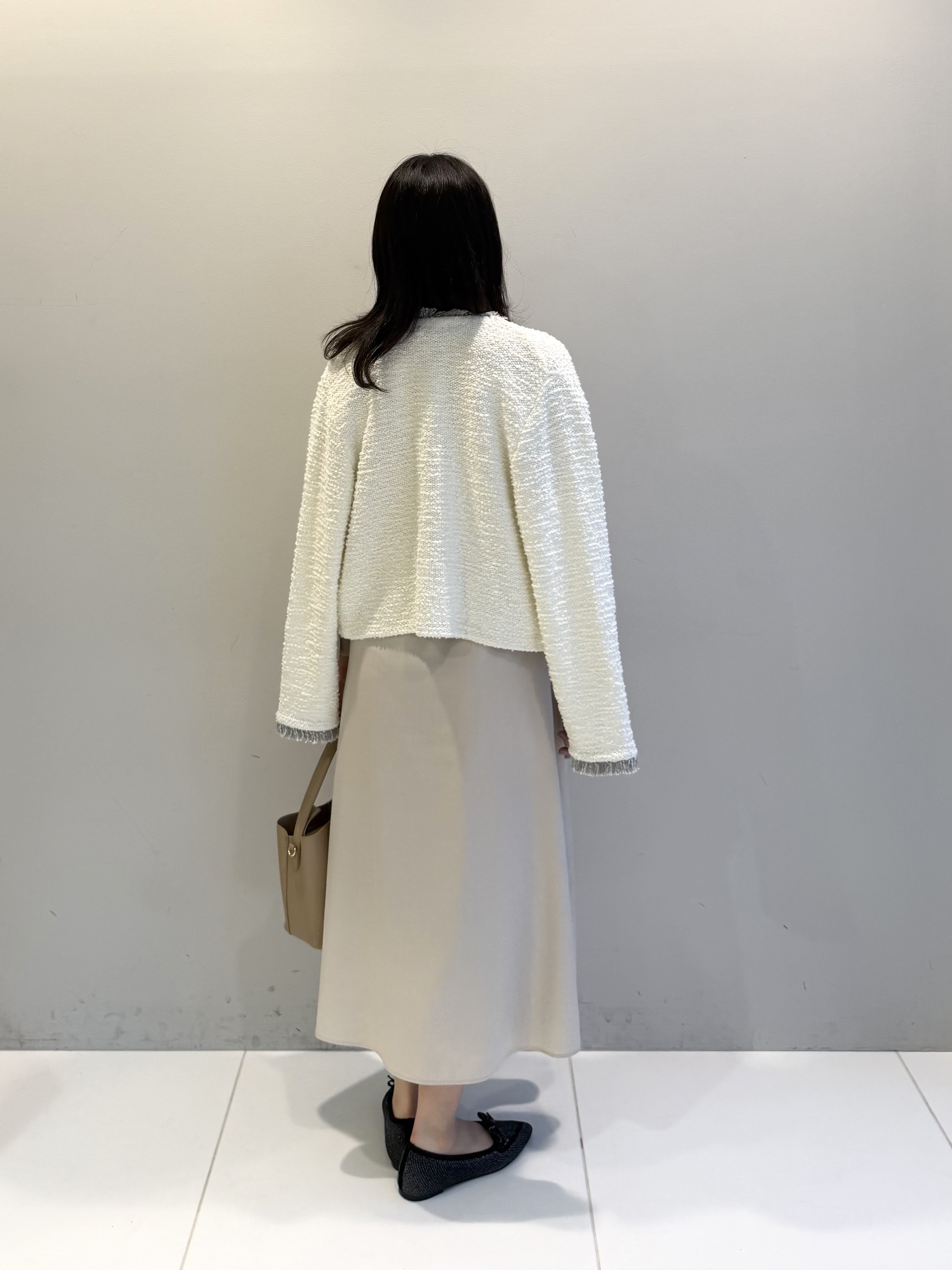 ririkaさんの「UNTITLED｜【ジャケットライク/秋羽織り】ファンシーヤーンツイードニットカーディガン」を使ったコーディネート