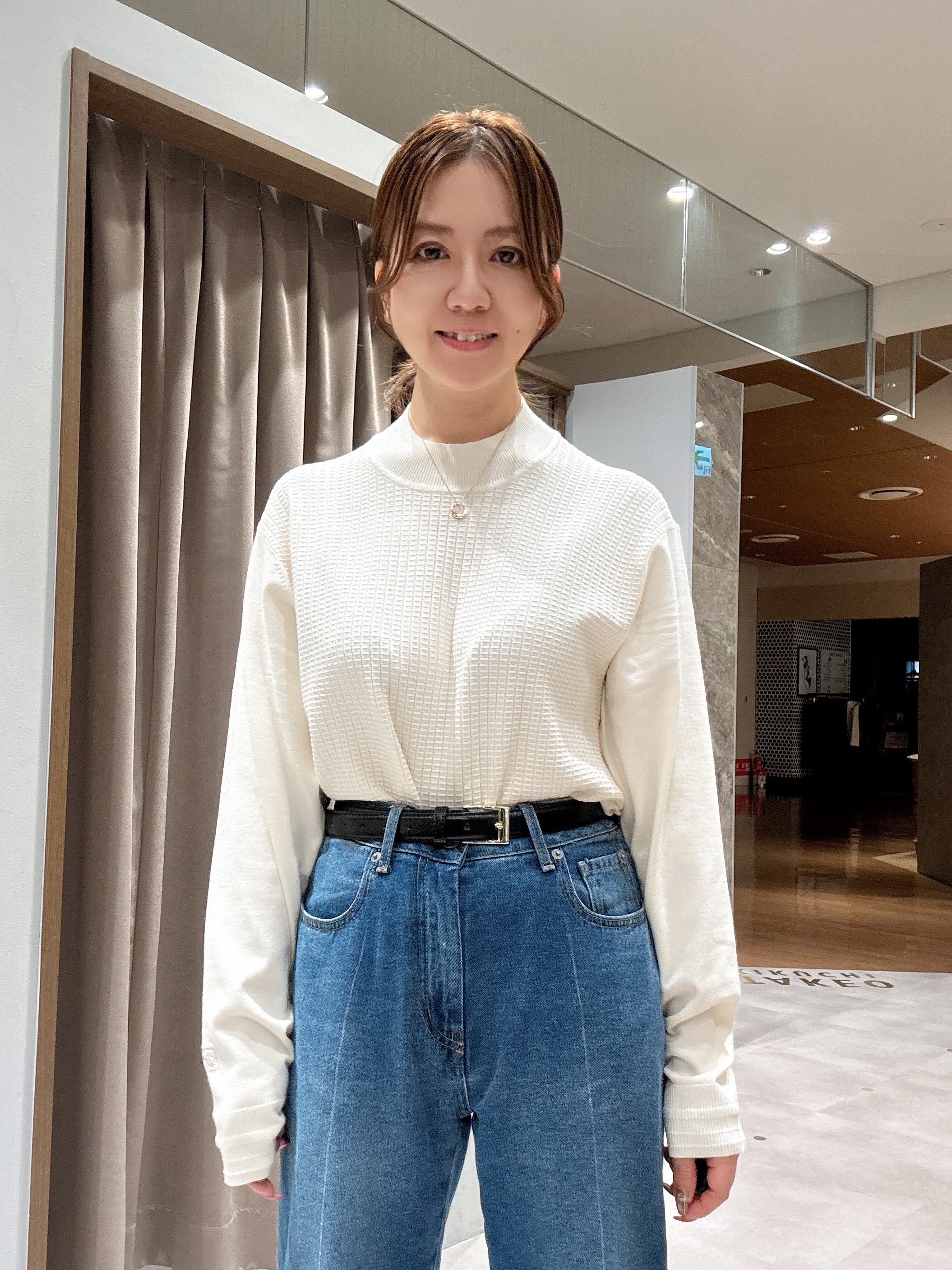 hanechanさんの「TAKEO KIKUCHI｜ハイゲージ モックネック ニット プルオーバー」を使ったコーディネート