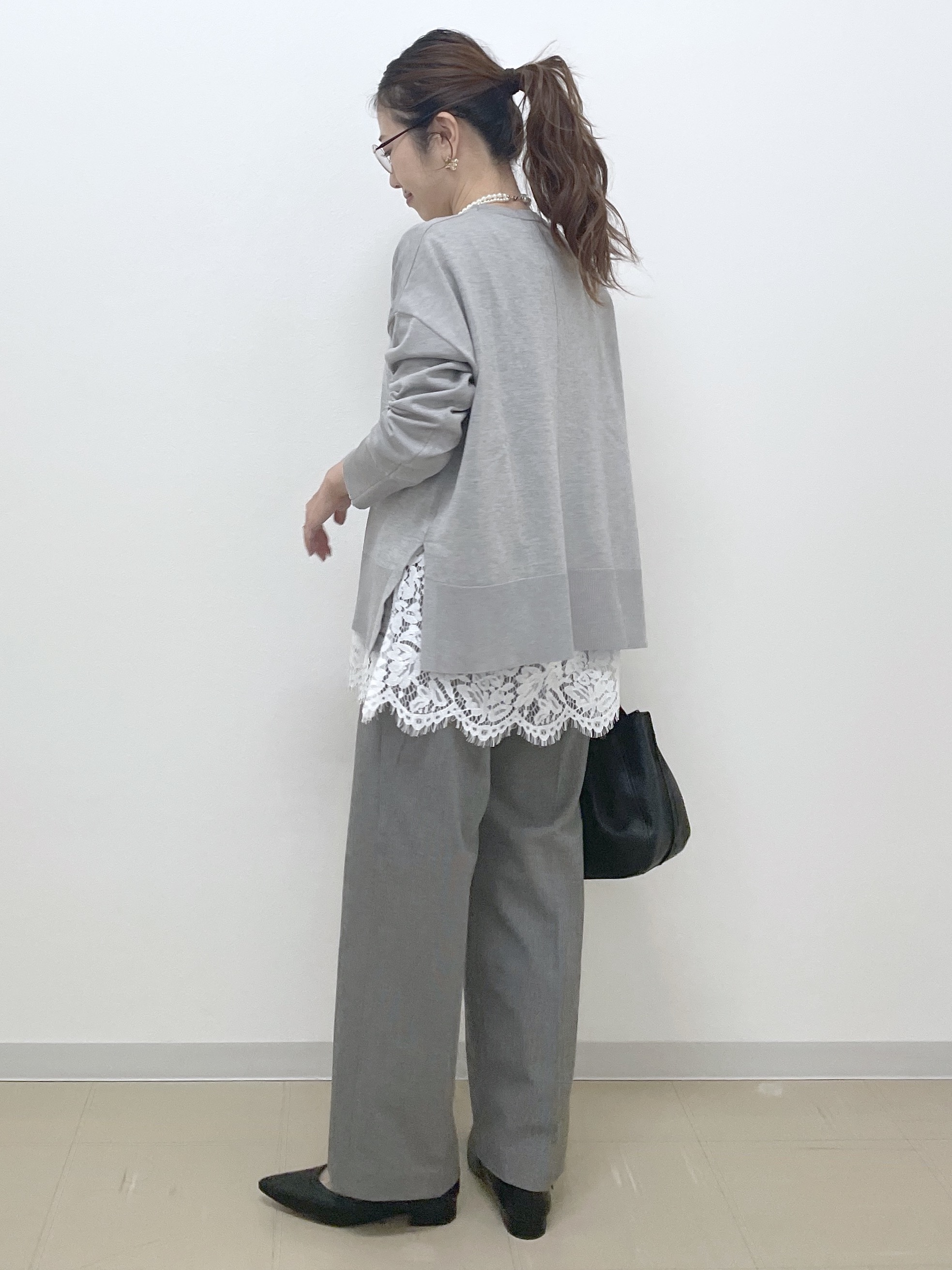 Akiさんの「OPAQUE.CLIP｜リラクシークルーニット【洗濯機OK】」を使ったコーディネート