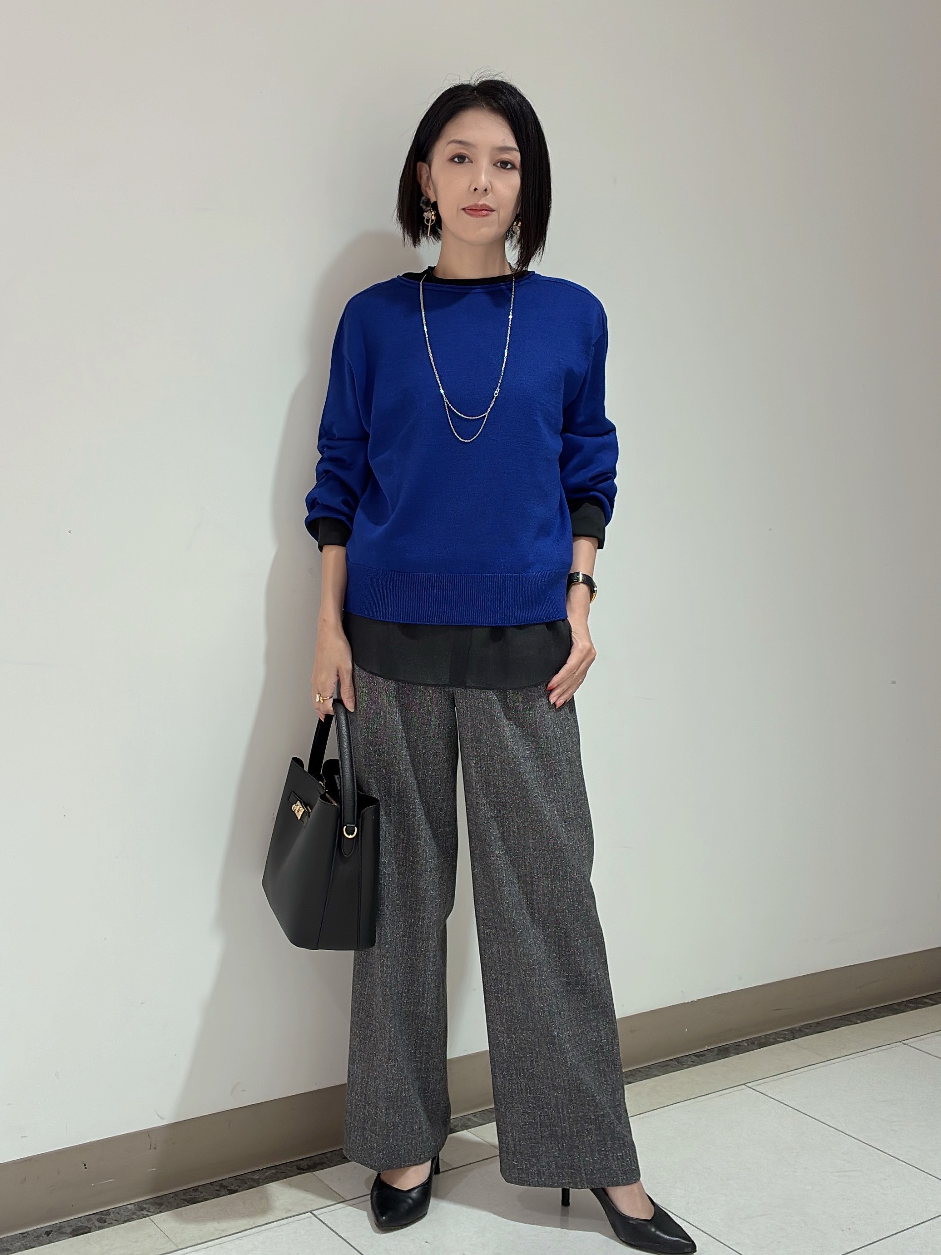 環さんの「UNTITLED｜【店頭人気！/8色展開】ボリュームスリーブニットプルオーバー」を使ったコーディネート