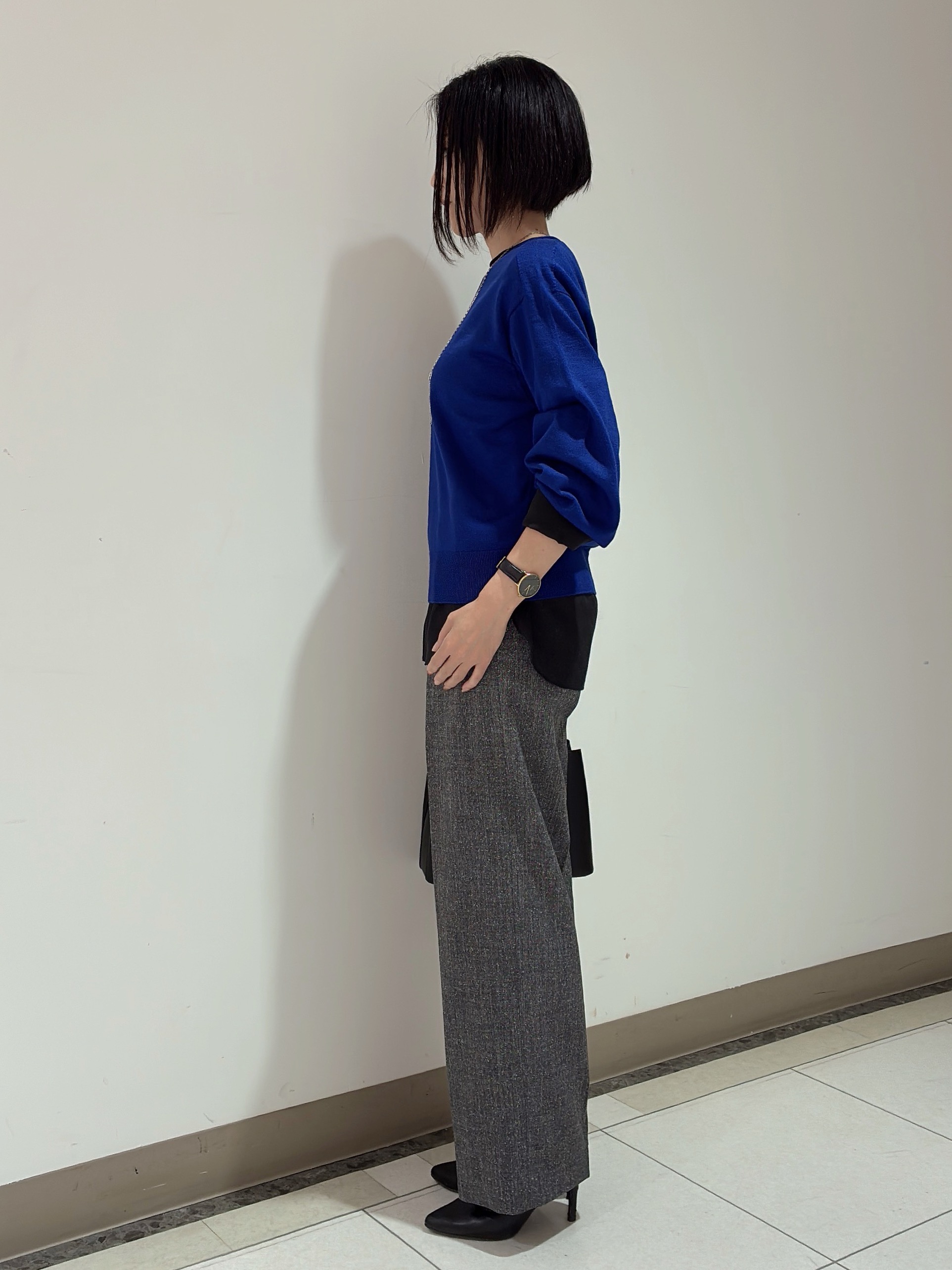 環さんの「UNTITLED｜【店頭人気！/8色展開】ボリュームスリーブニットプルオーバー」を使ったコーディネート