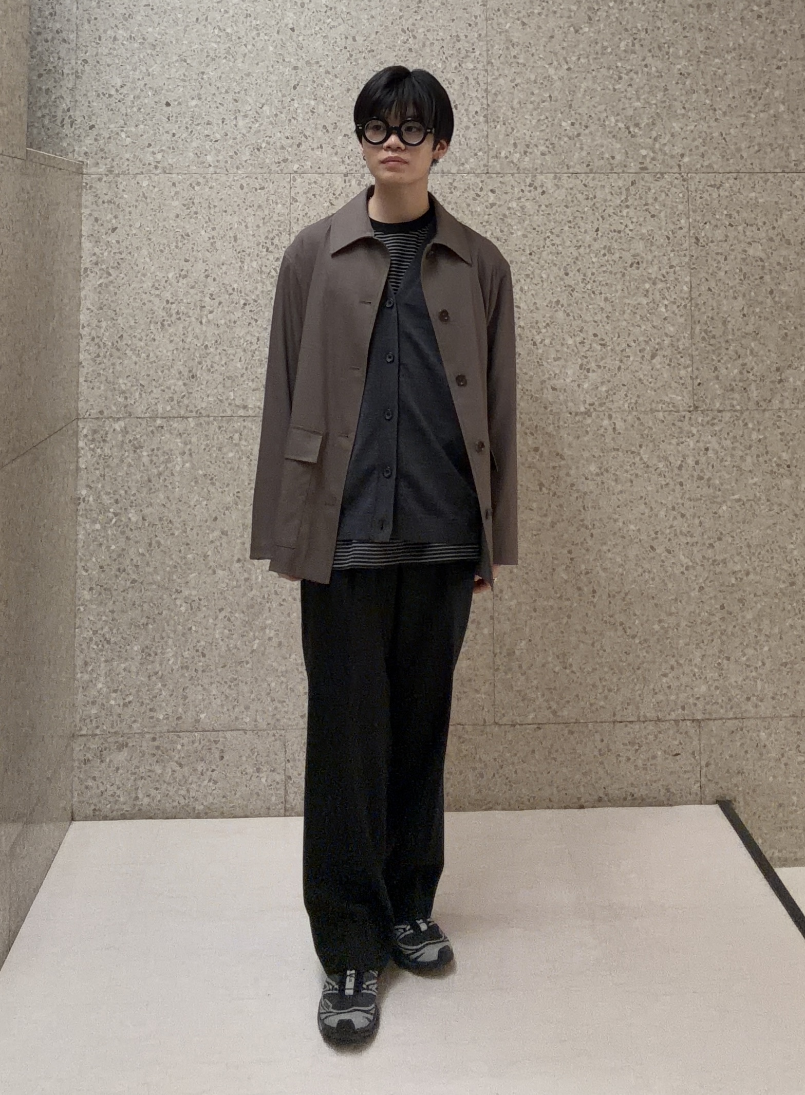 キムラさんの「TAKEO KIKUCHI｜シルケット ボーダー 長袖 Tシャツ」を使ったコーディネート