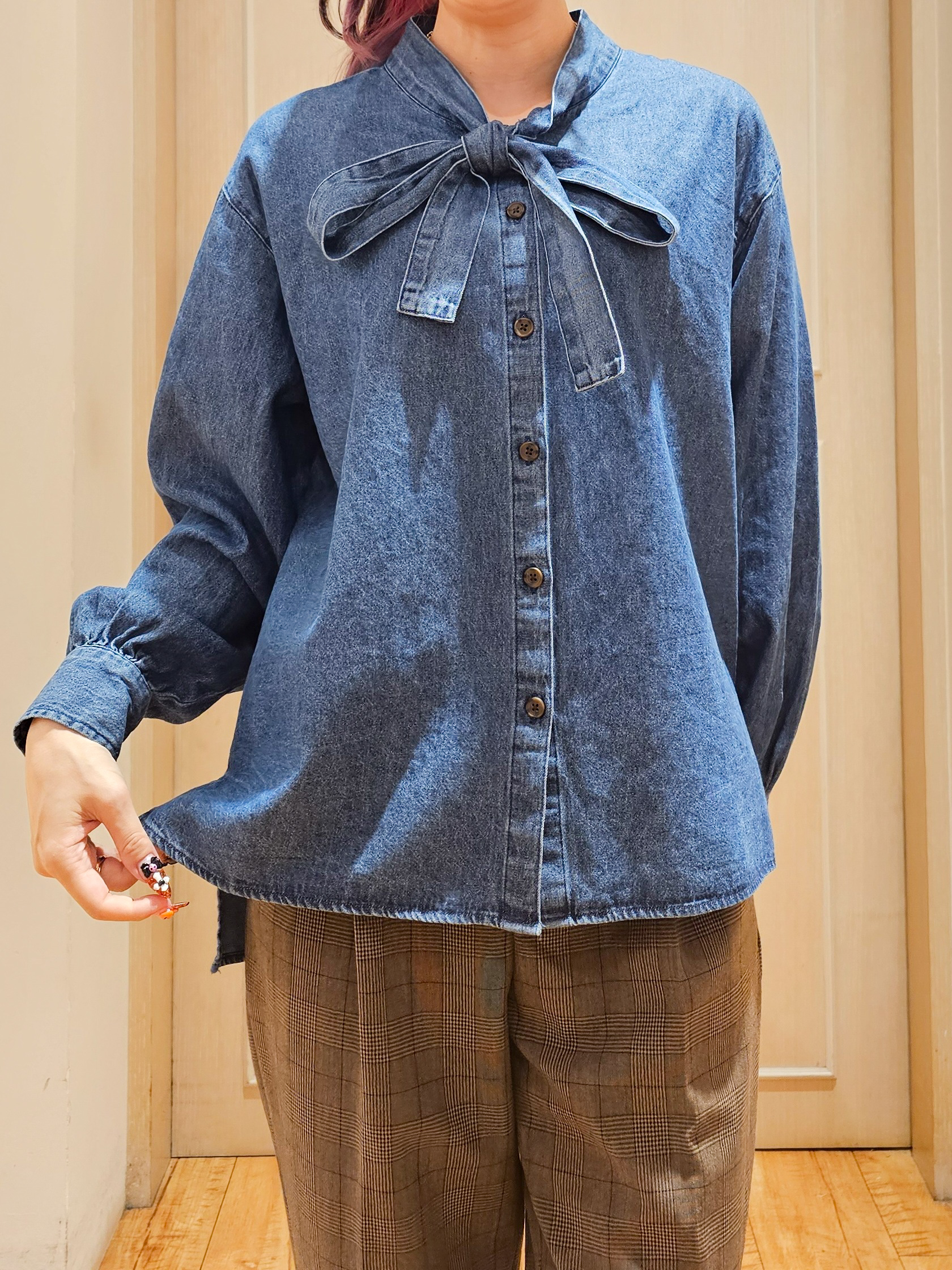ゆゆさんの「SHOO･LA･RUE｜【毛玉になりにくい/S-LL/洗濯機可/体型カバー】Vネックゆったりカーディガン」を使ったコーディネート
