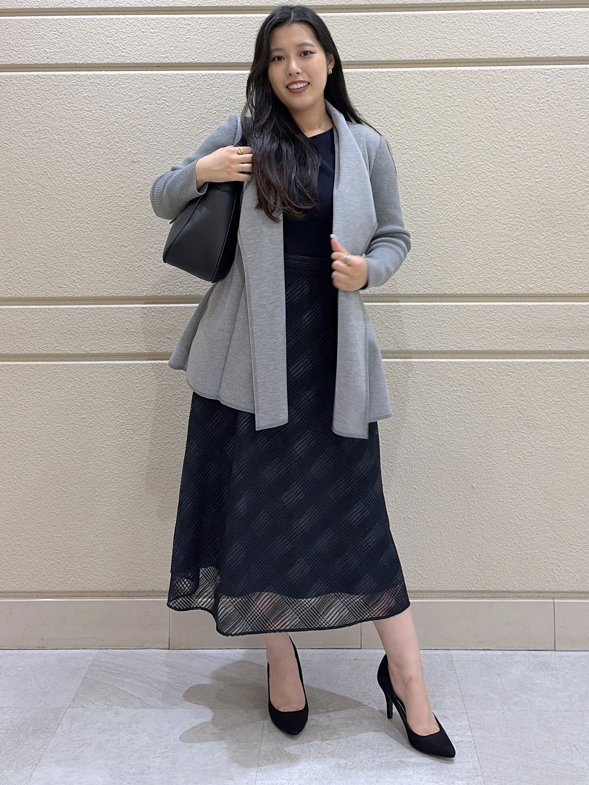 Momokaさんの「COUP DE CHANCE｜【日本製】着流しカーディガン」を使ったコーディネート