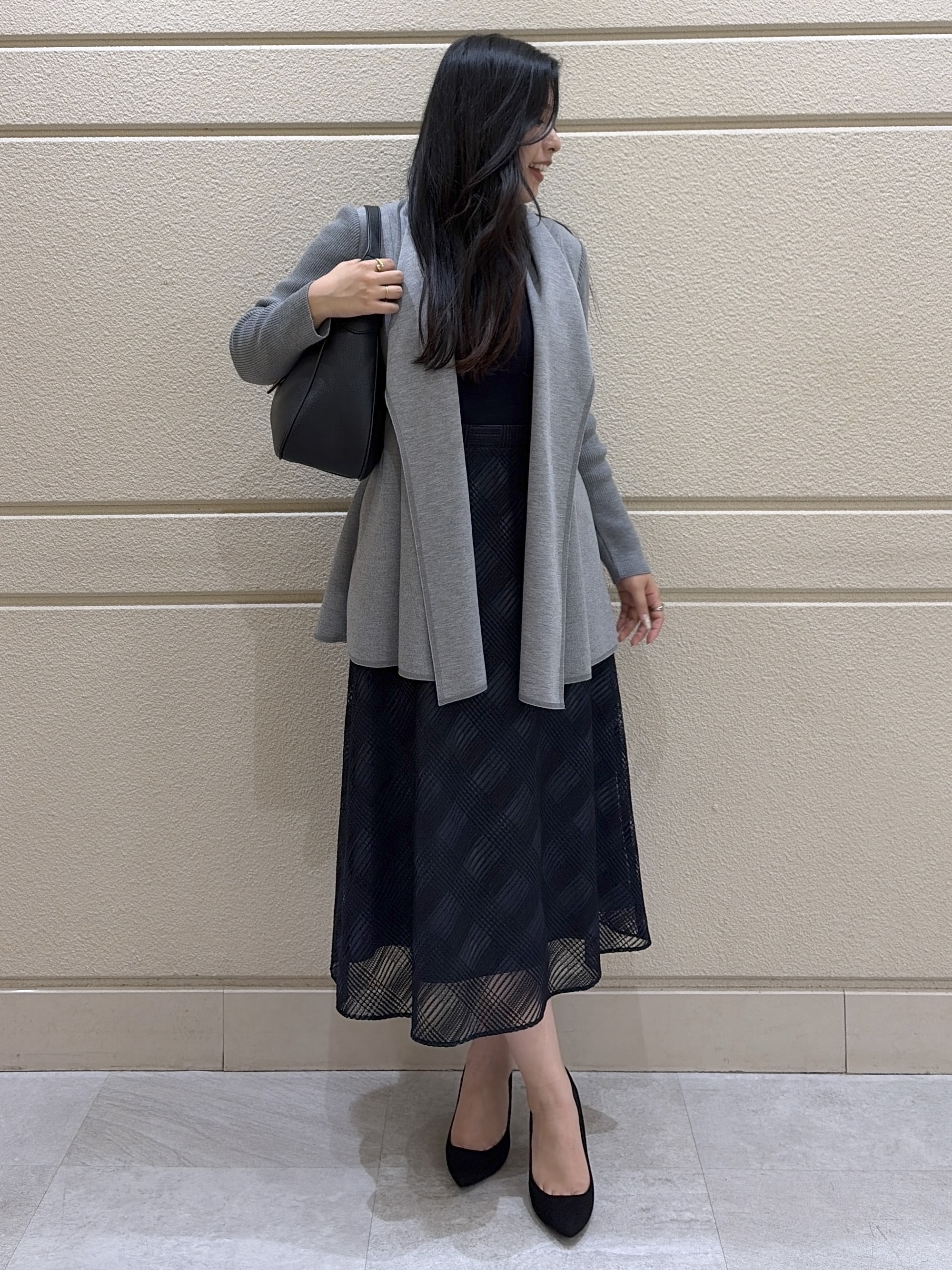Momokaさんの「COUP DE CHANCE｜【日本製】着流しカーディガン」を使ったコーディネート
