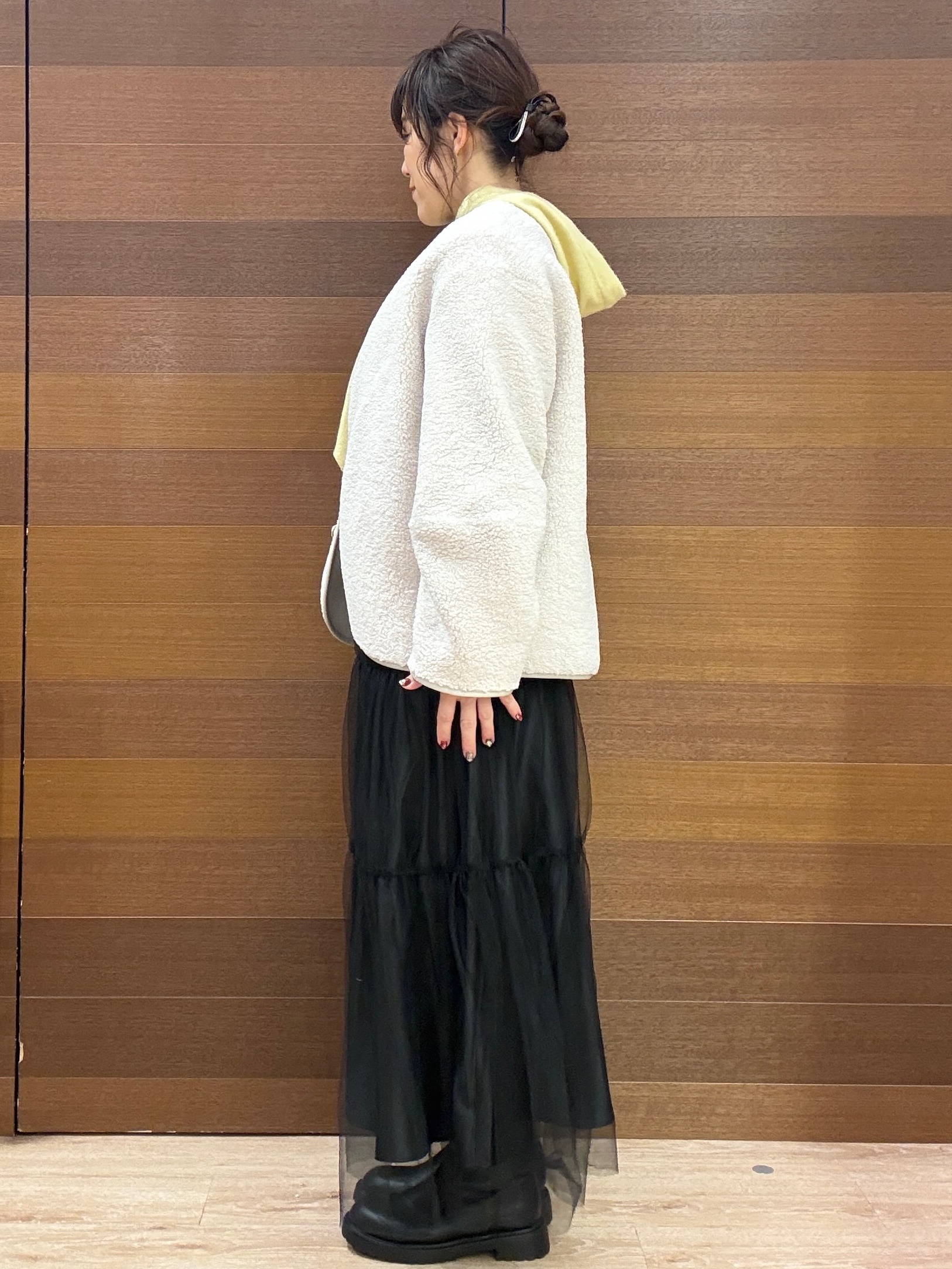 maichiさんの「OPAQUE.CLIP｜《リバーシブル》ボア&times;フリースアウター」を使ったコーディネート