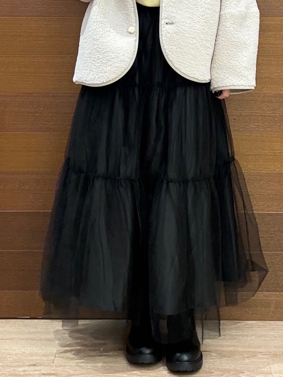 maichiさんの「OPAQUE.CLIP｜《リバーシブル》ボア&times;フリースアウター」を使ったコーディネート