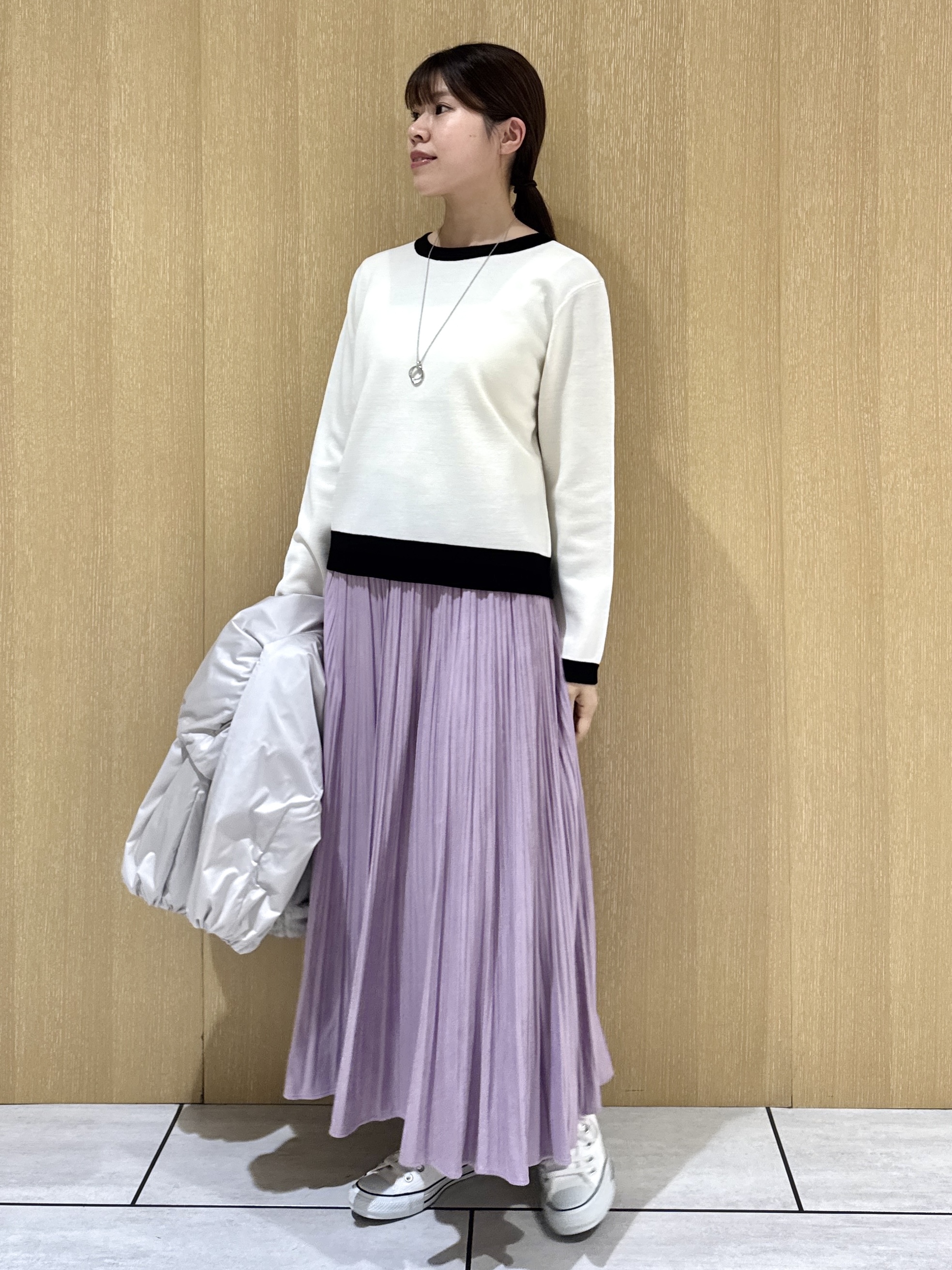 nanaさんの「UNTITLED｜【軽アウター/中綿/秋冬コート】ショートブルゾン」を使ったコーディネート